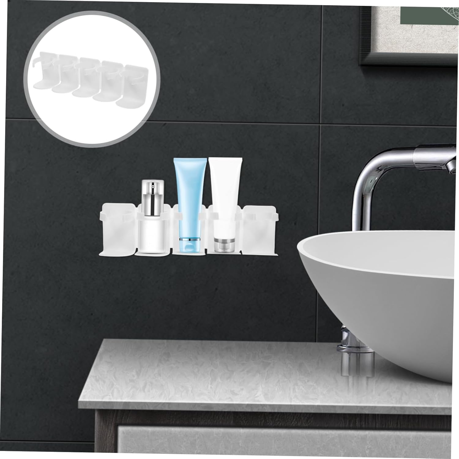 Luxshiny Wall Mounted Shower Organizer Multi-Purpose Storage Rack No Drilling