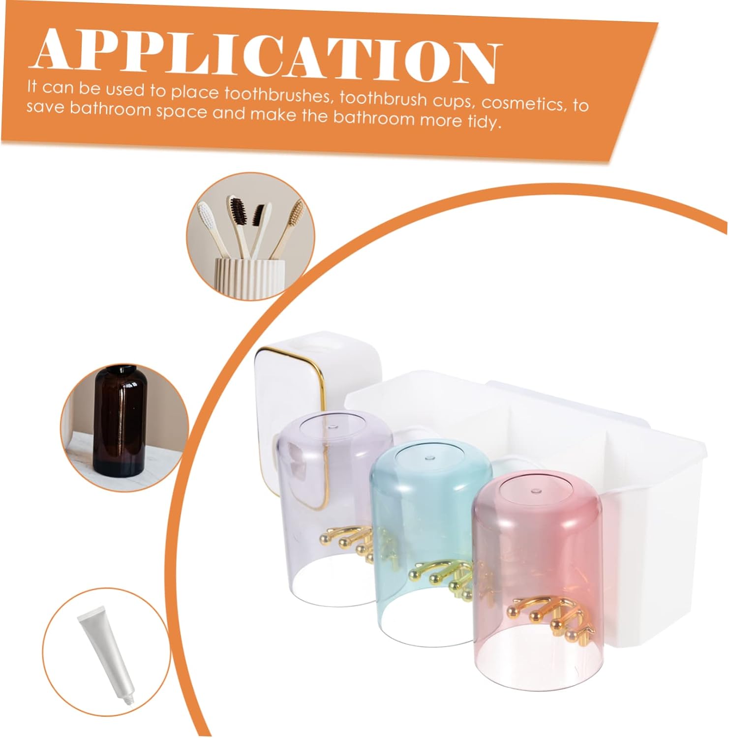 Space-Saving Wall-Mounted Toothbrush Toothpaste Organizer for Bathroom