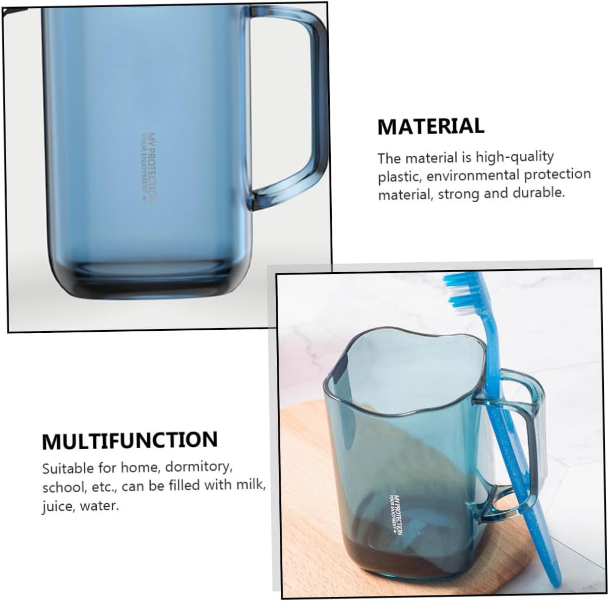 Yardenfun 1-Piece Plastic Toothbrush Cup Creative Design Compact Portable