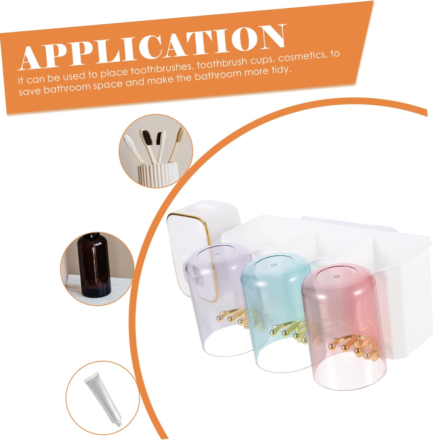 Space-Saving Wall Mounted Toothbrush Paste Organizer