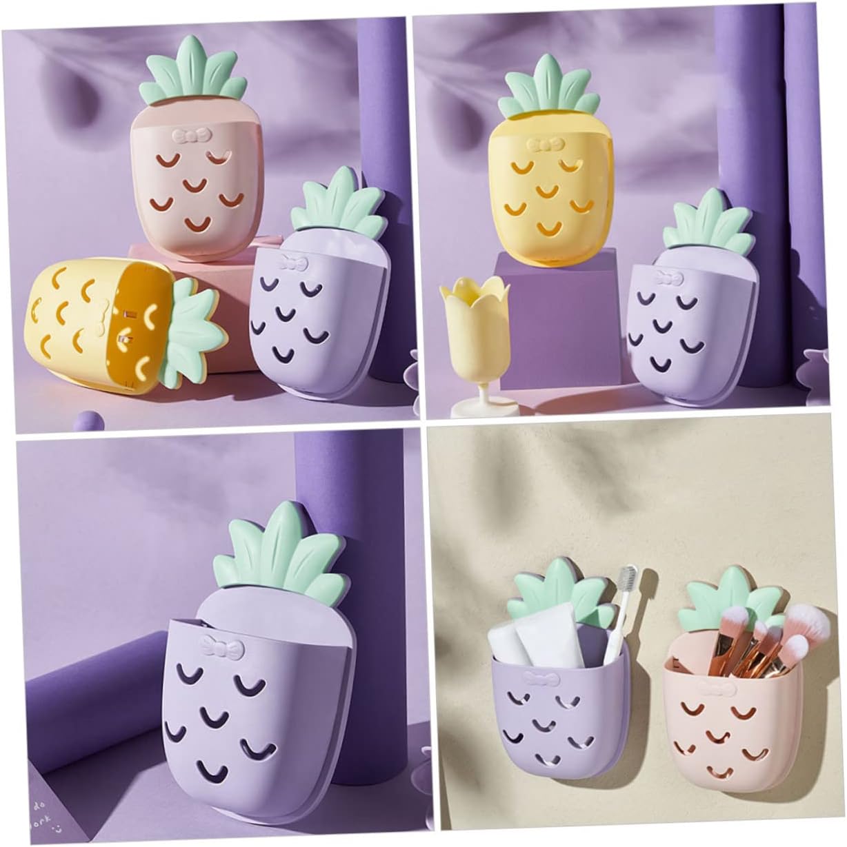 Stylish Pineapple Toothbrush Organizer