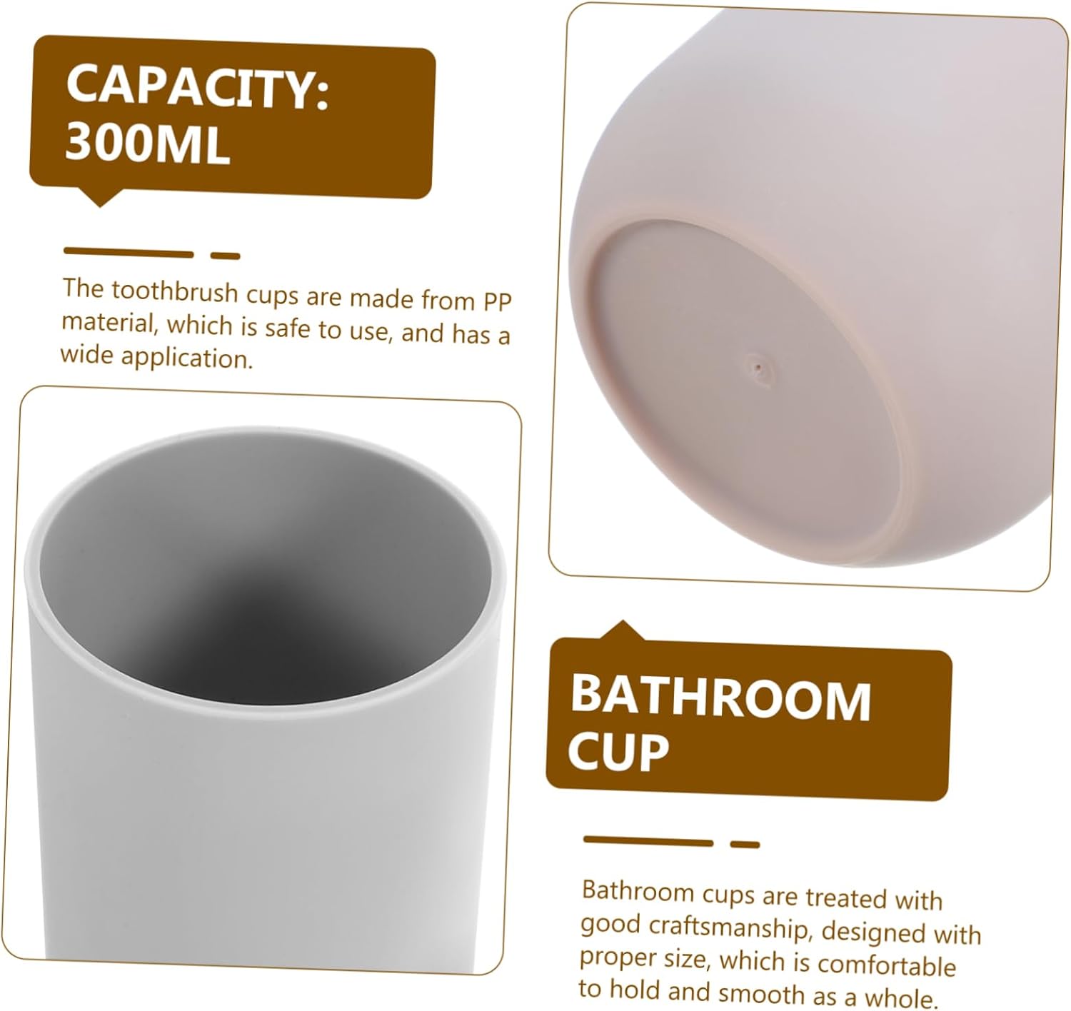 Dual-Color 2-Pack Toothbrush Water Tumbler Cups