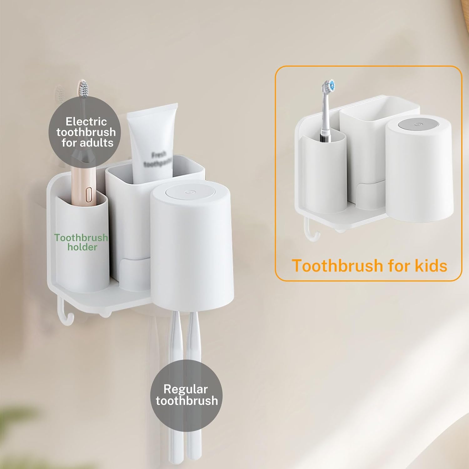 Include 2025 New Razor Toothbrush Organizer for Bathroom