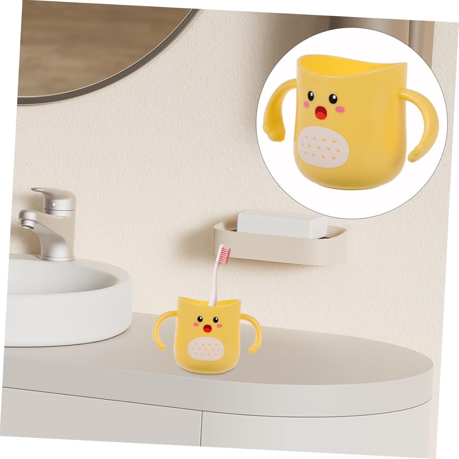 CUTE DINOSAUR TOOTHBRUSH CUP