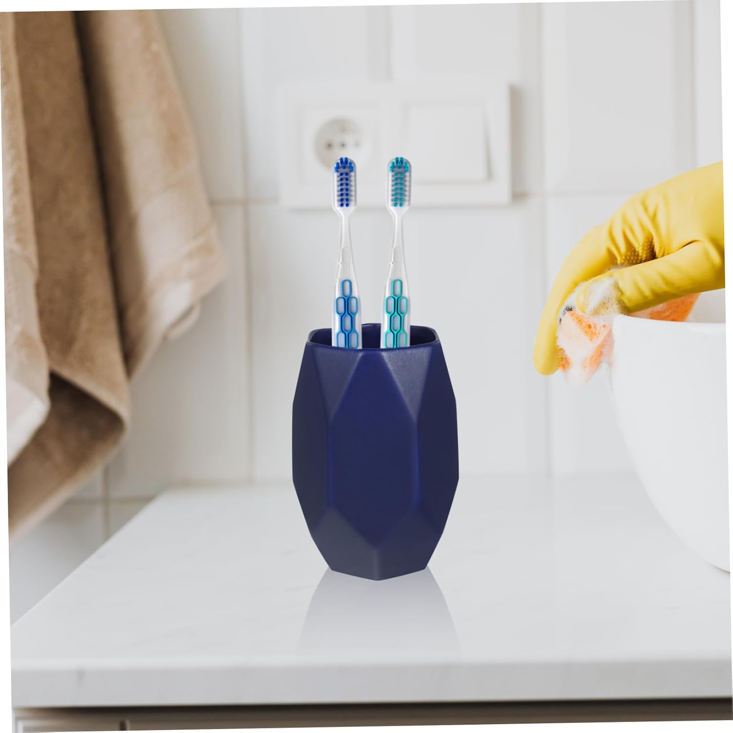Dual-Purpose Ceramic Toothbrush Water Cup