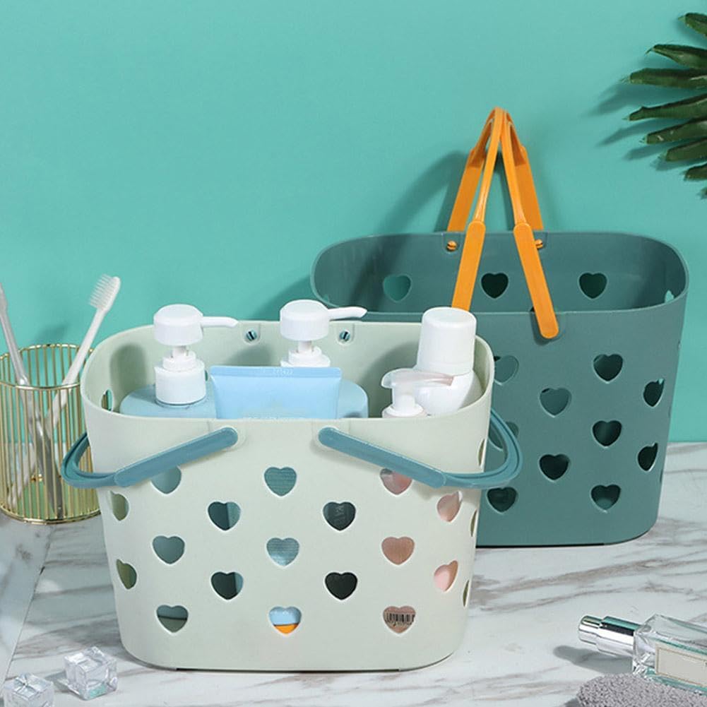 Portable Shower Basket with Handles and Storage