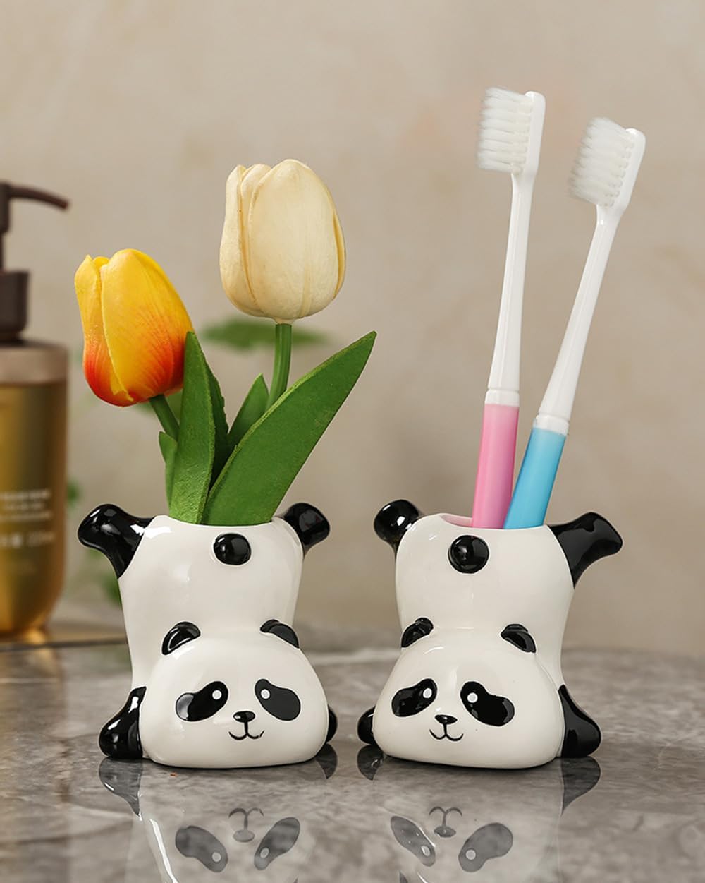 Cool Ceramic Panda Toothbrush Holder