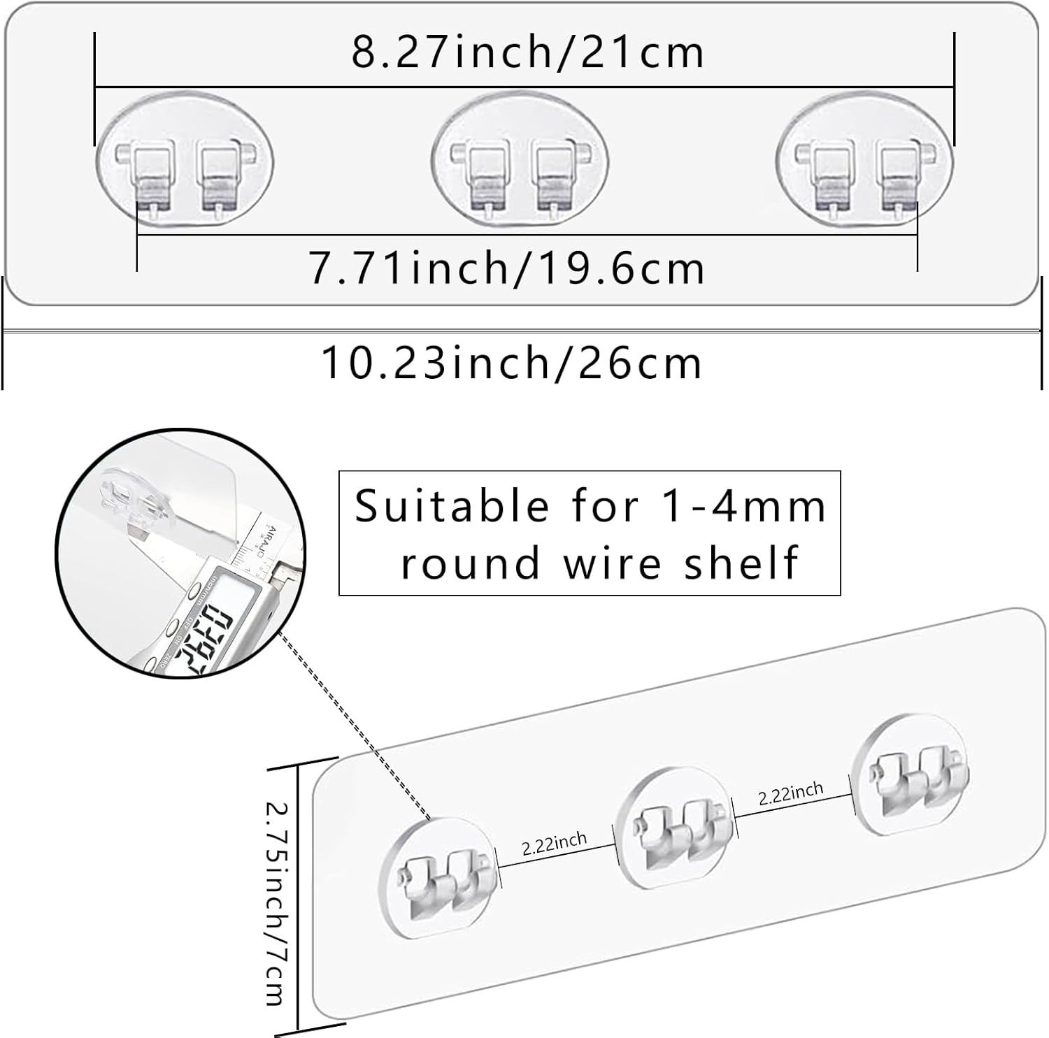 4-Piece Adhesive Shower Caddies for bathrooms