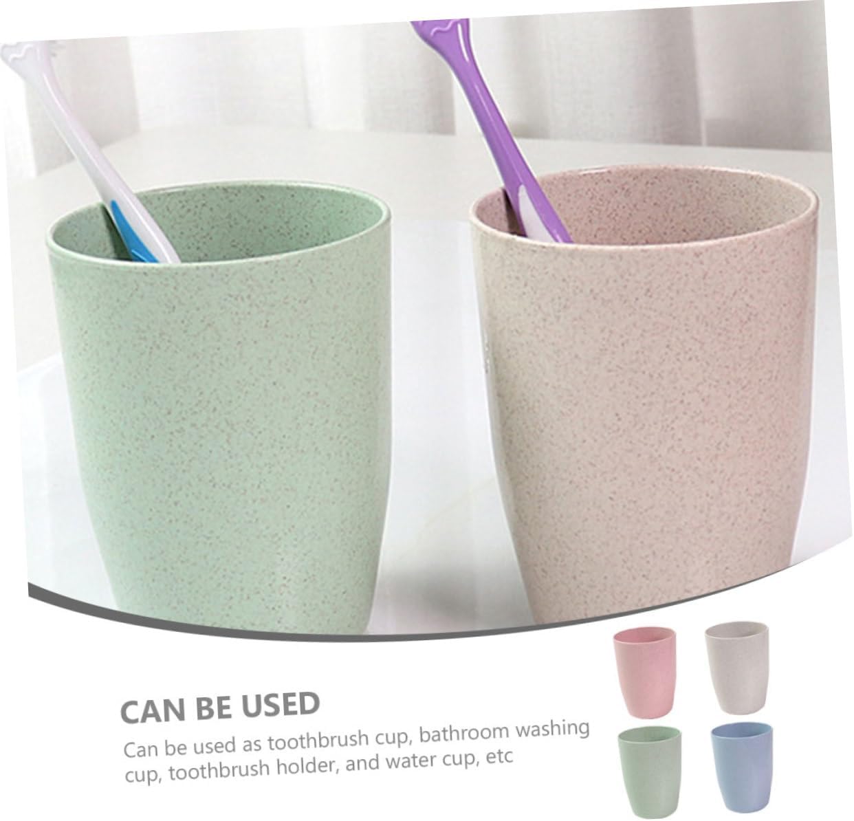 4-Pack Reusable Travel Mouth Wash Cups for Boys and Girls