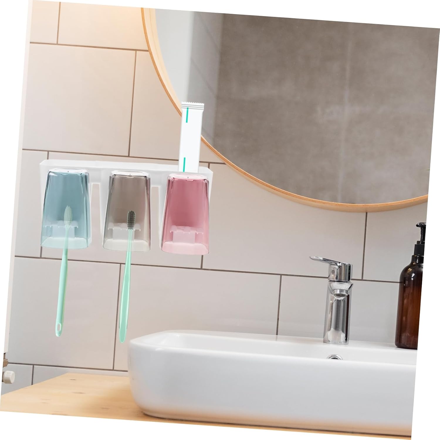RORPOIR Mounted Toothbrush Holder for Bathroom Suction Mount Organizer