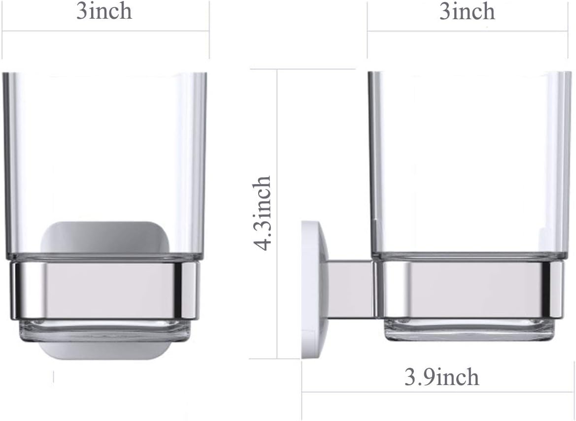 Premium Wall-Mounted Toothbrush Organizer Tumbler Easy to Use Durable