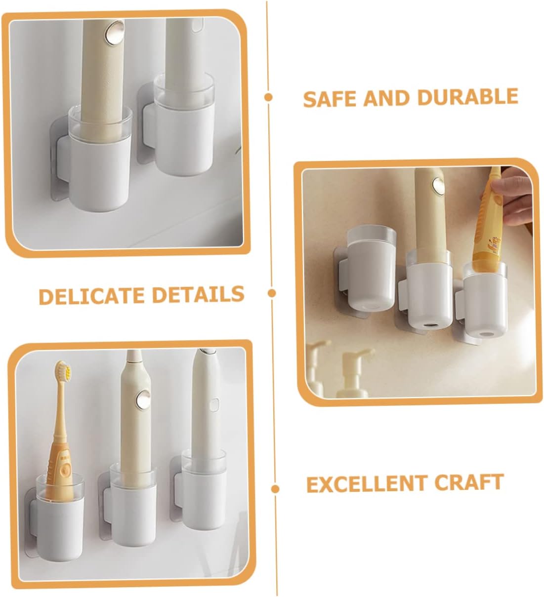 ABOOFAN Wall-Mounted Electric Toothbrush Holder
