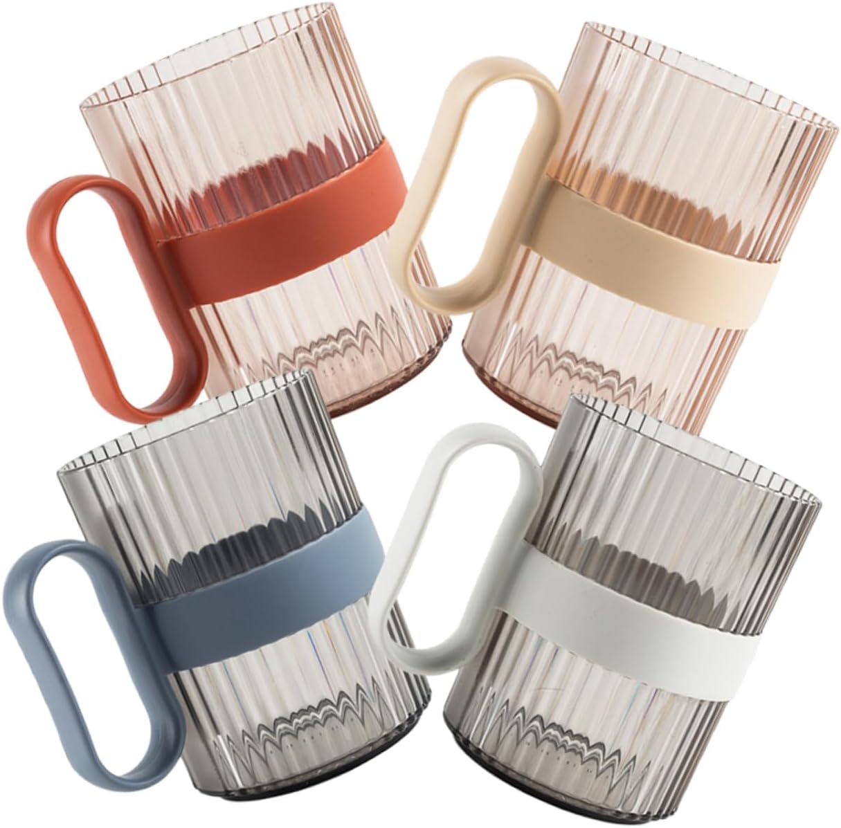 Zerodeko 4pcs Reusable Toothbrush Cups Holder