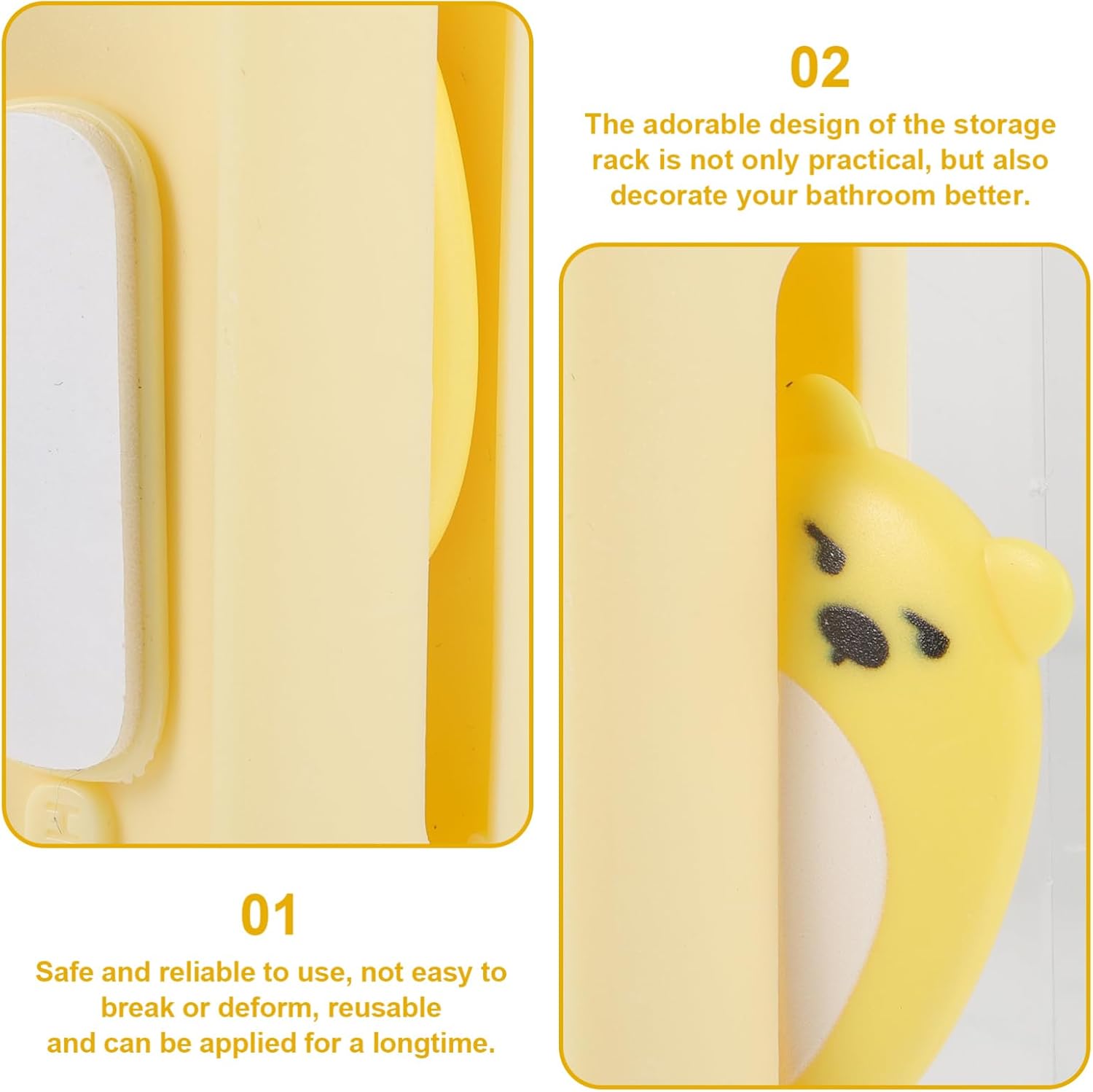 Two-Piece Electric Toothbrush Holders - Magnetic Durable for Home Use