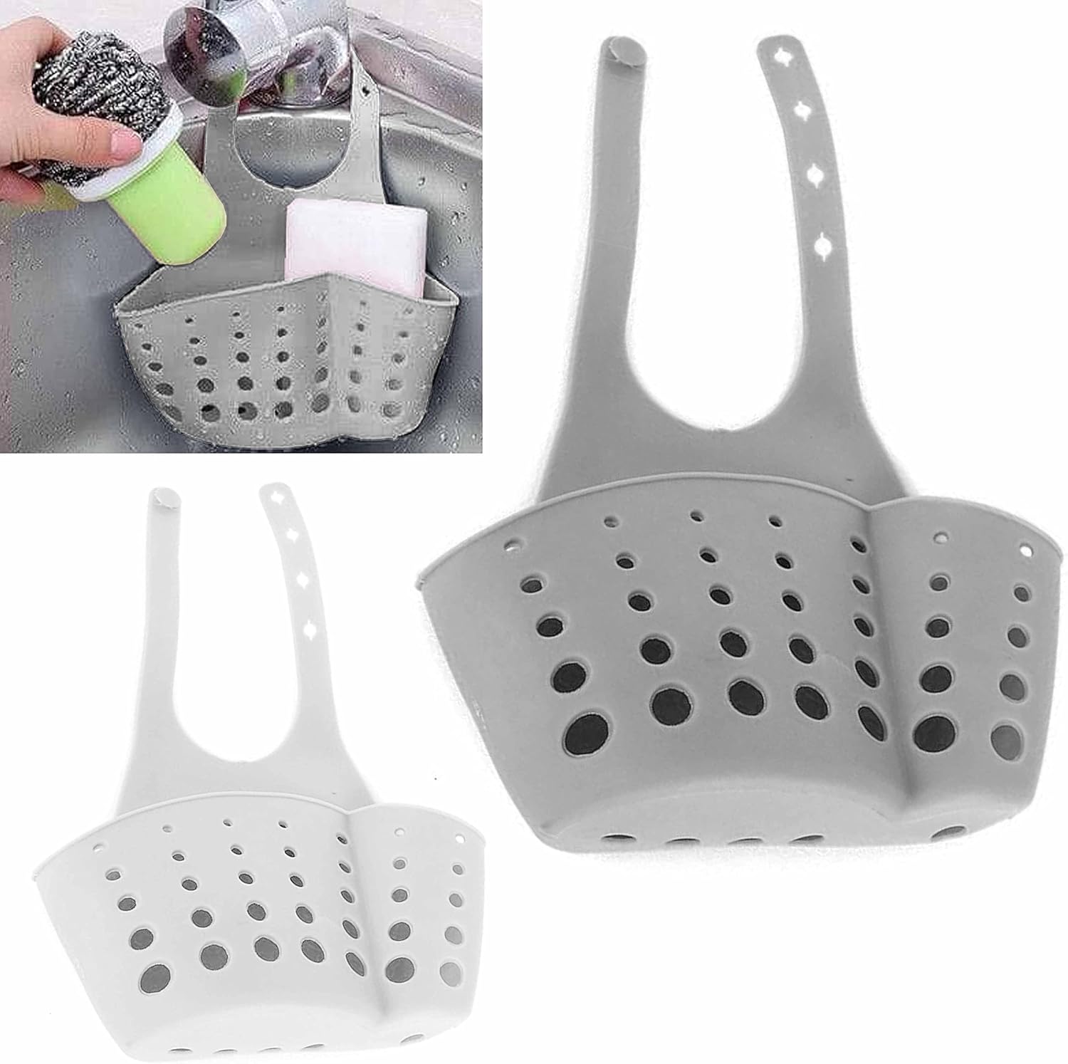 1 Pc Kitchen Sink Caddy Sponge Bathroom Shower Bath Soap Organizer