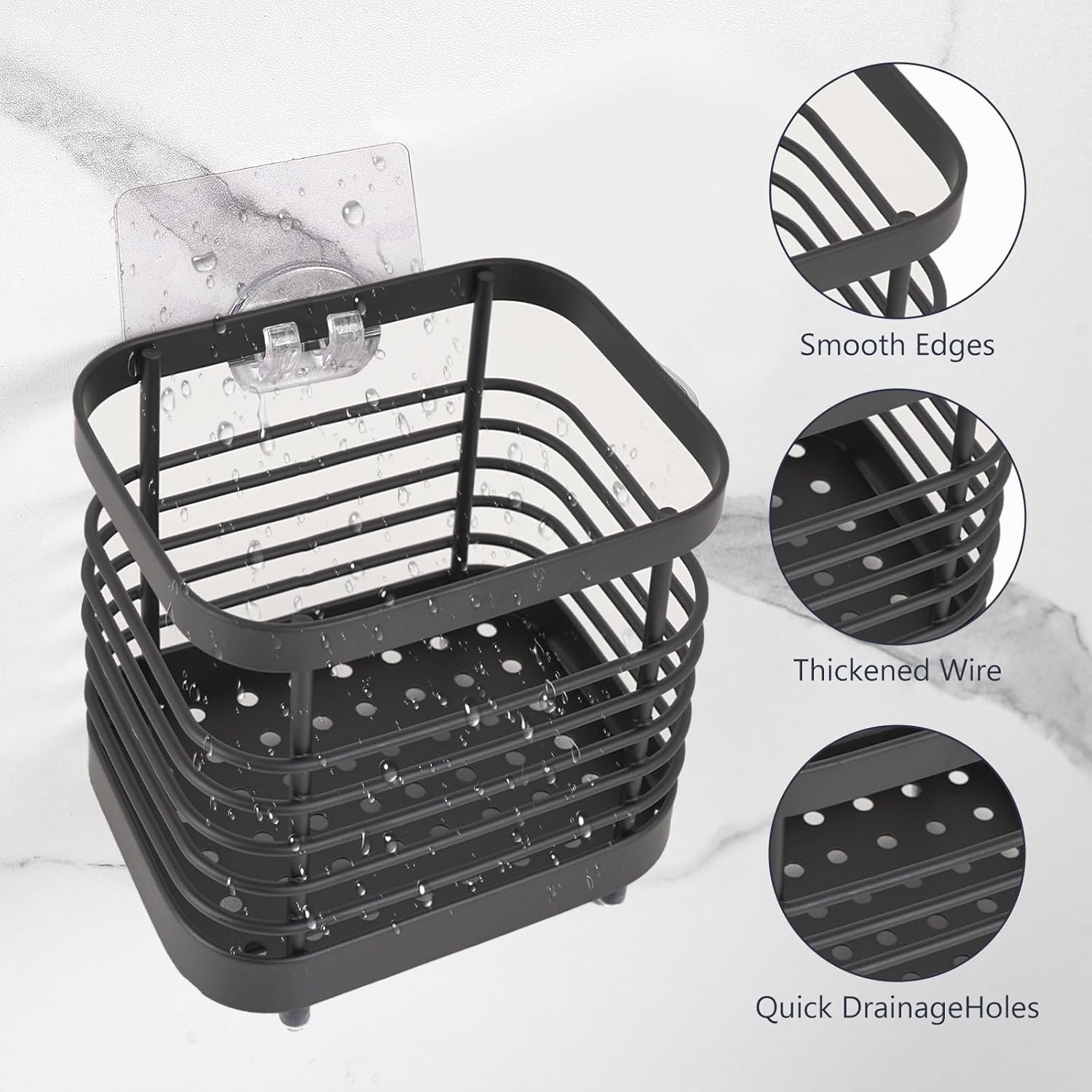 Stainless Steel Wall Mount Toothbrush Holder Rust-Proof Space-Saving