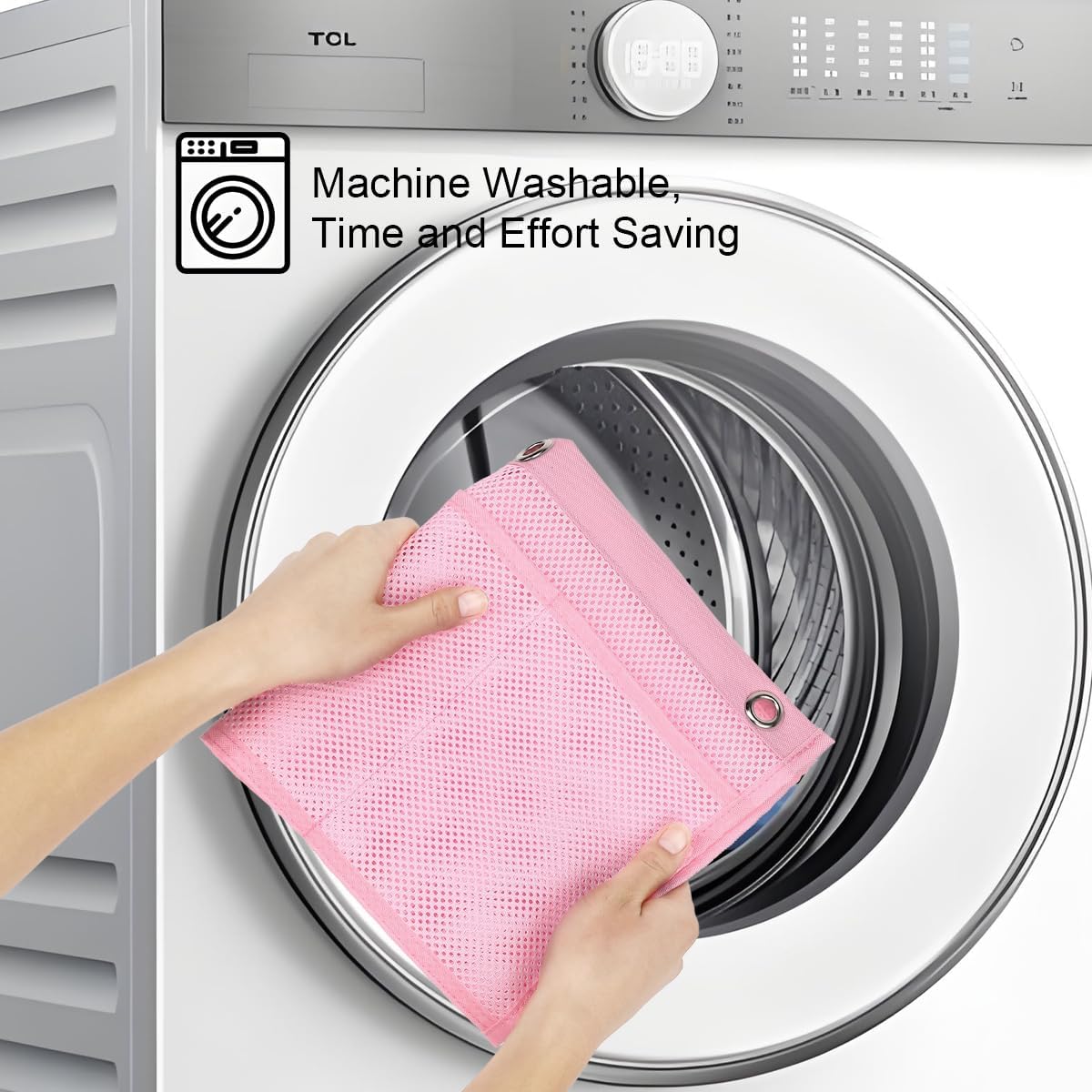 Stylish Portable Mesh Shower Organizer for Travel and Cruises