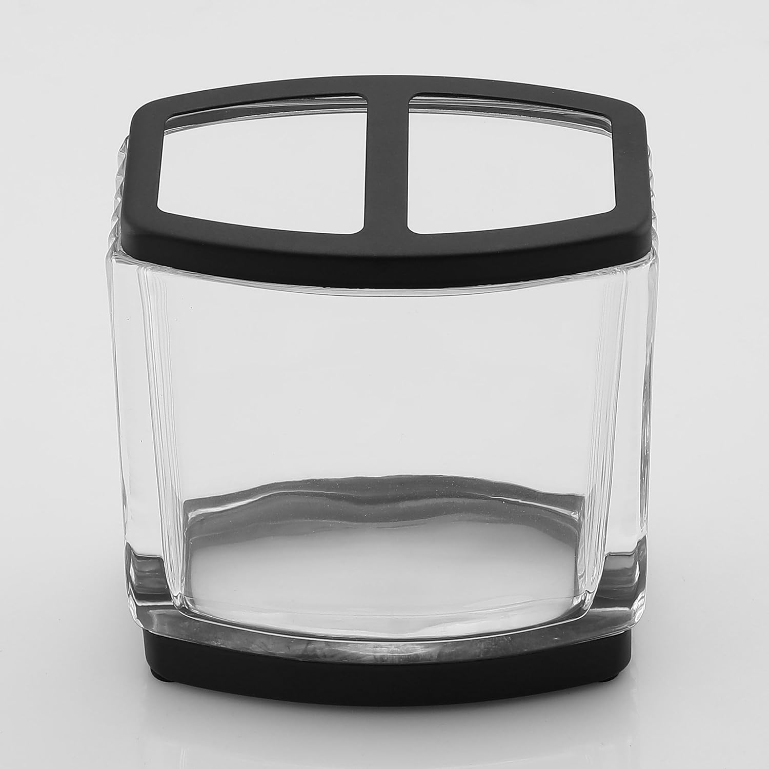 H Halston Heavy Weight Glass Toothbrush Holder Perfect for Hygiene Storage
