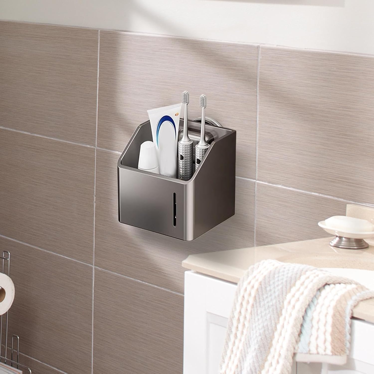 Generic Screwless Suction Shower Shelf Carbon Steel Storage for Bathroom Kitchen