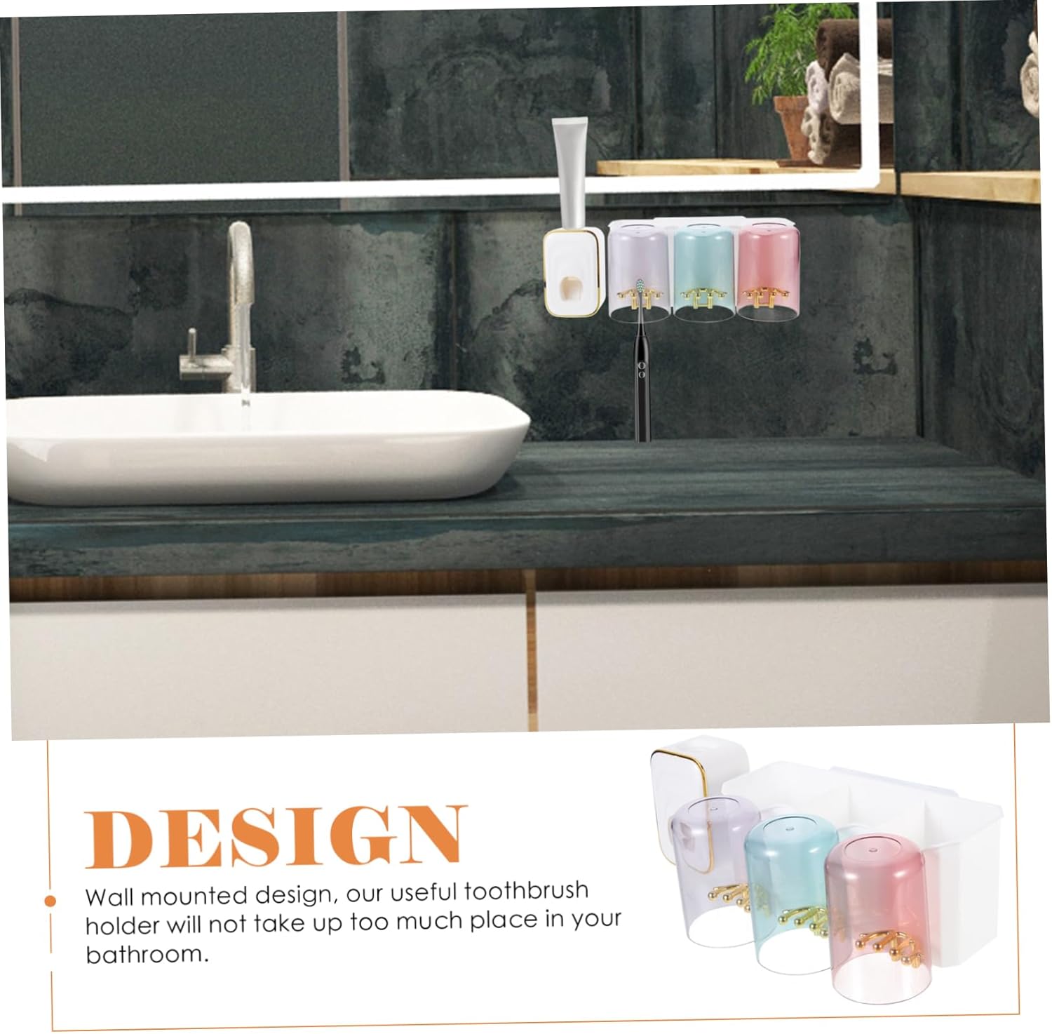 Space-Saving Wall-Mounted Toothbrush Toothpaste Organizer for Bathroom