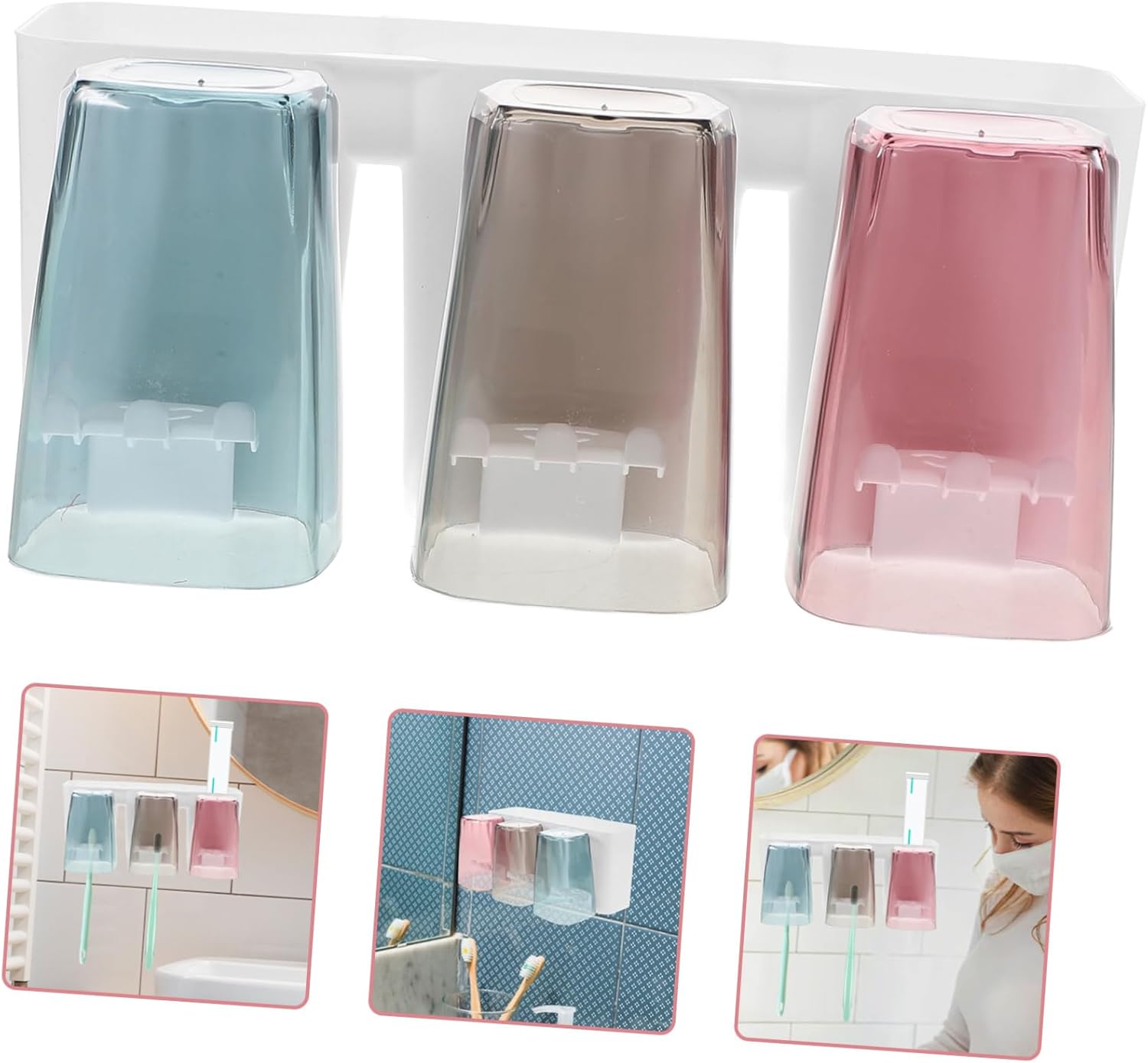 RORPOIR Mounted Toothbrush Holder for Bathroom Suction Mount Organizer