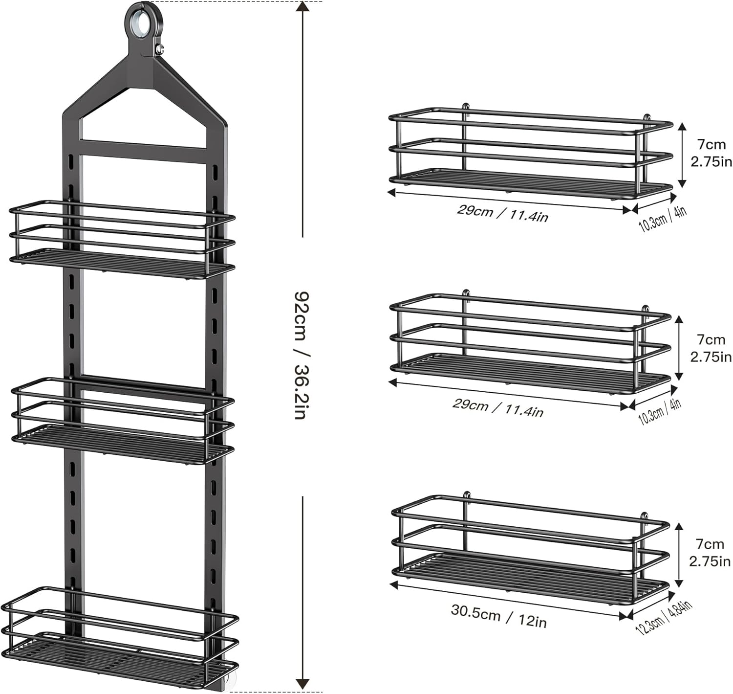 Orimade Adjustable Anti-Slip Shower Caddy