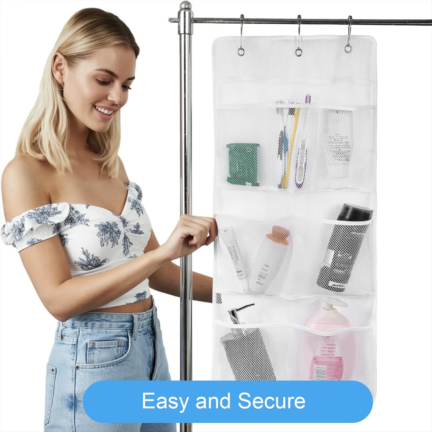 Durable Mesh Shower Caddy for RV Cruise Bathroom Storage