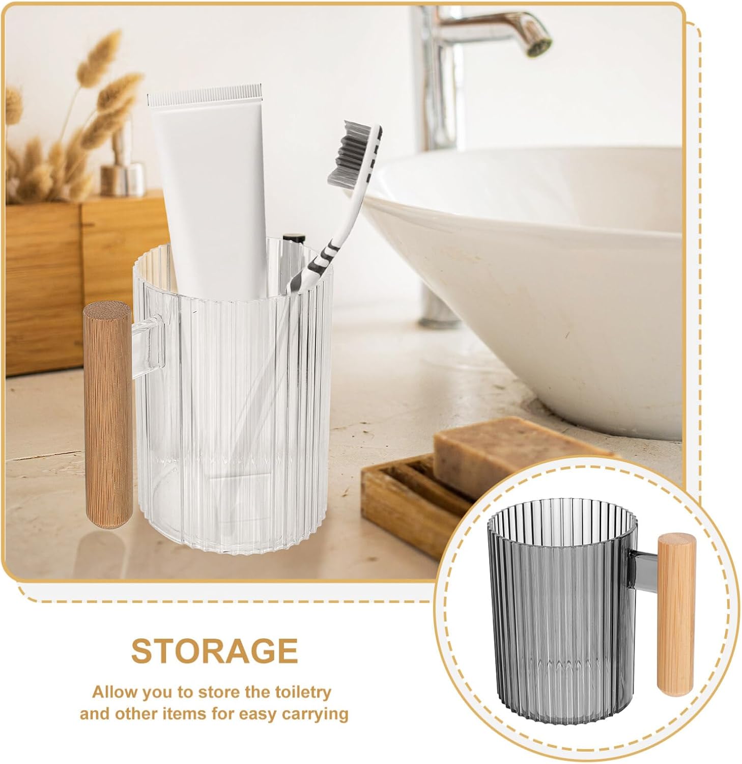 4-PackTransparent Travel-Friendly Storage Cups