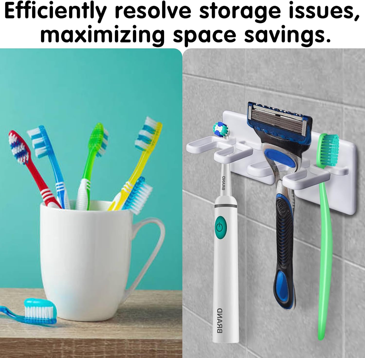 Ridegeek Toothbrush Holder Wall-Mounted