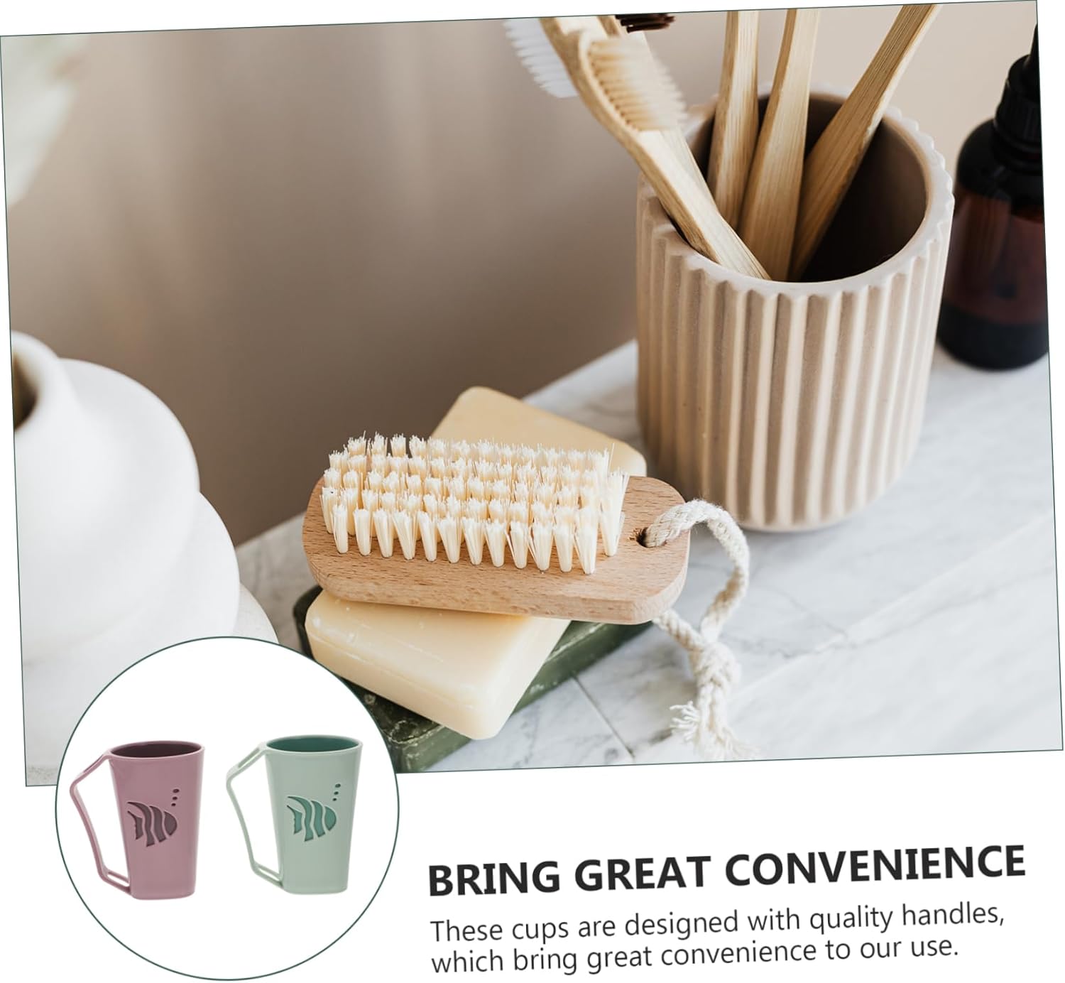 SHOWERORO Toothpaste Cups 2 Pack Reusable