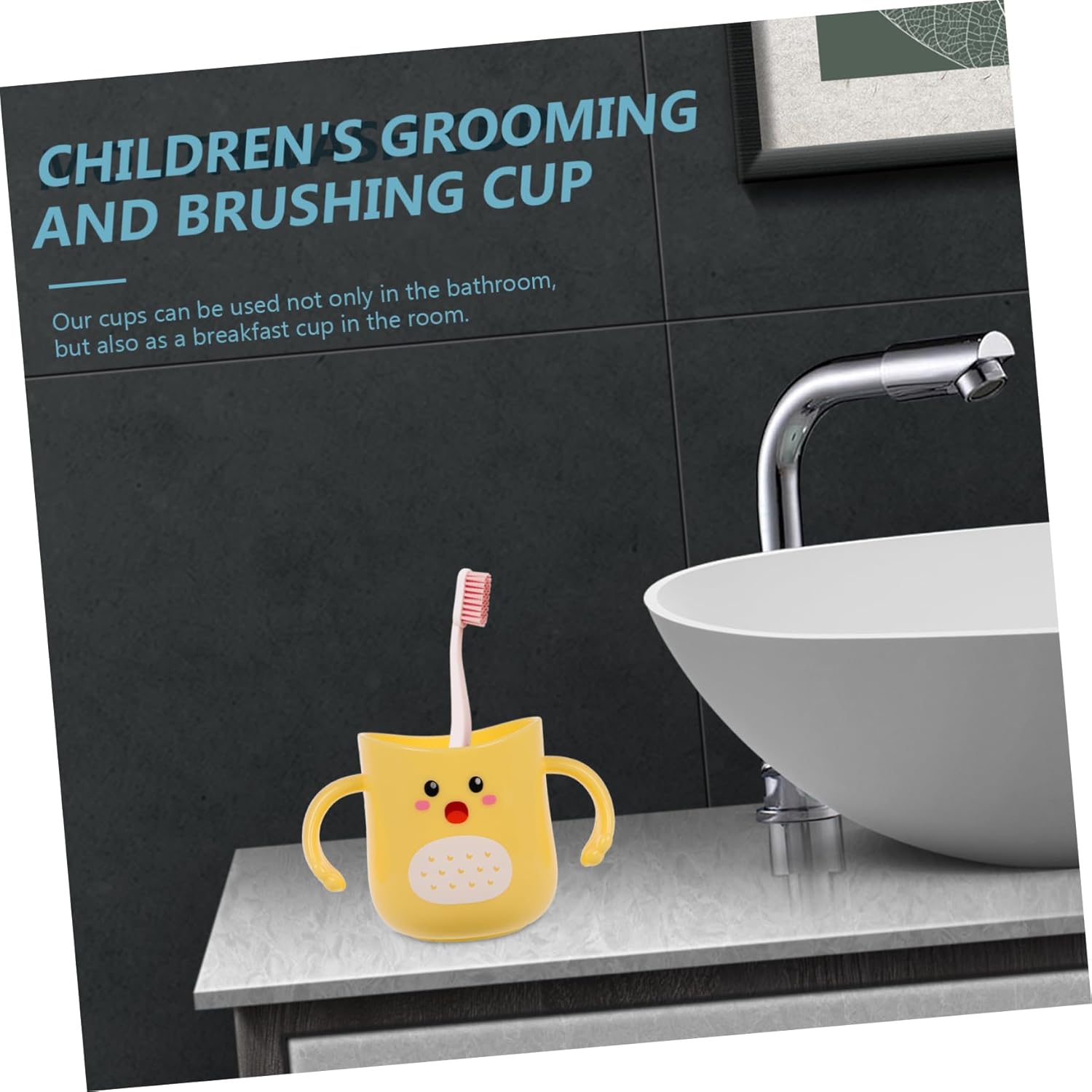Abaodam Multifunctional Reusable Toothbrush Cup for Children