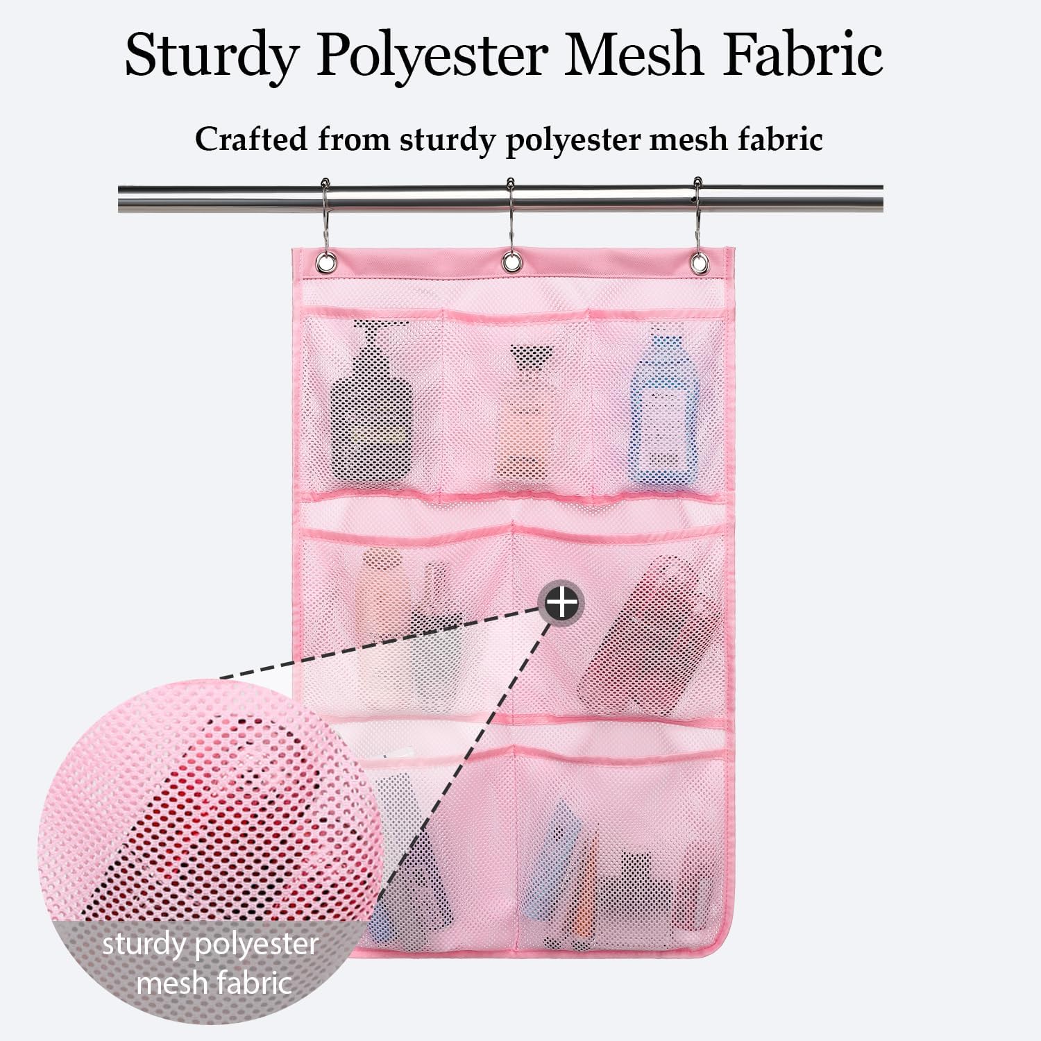 Stylish Portable Mesh Shower Organizer for Travel and Cruises