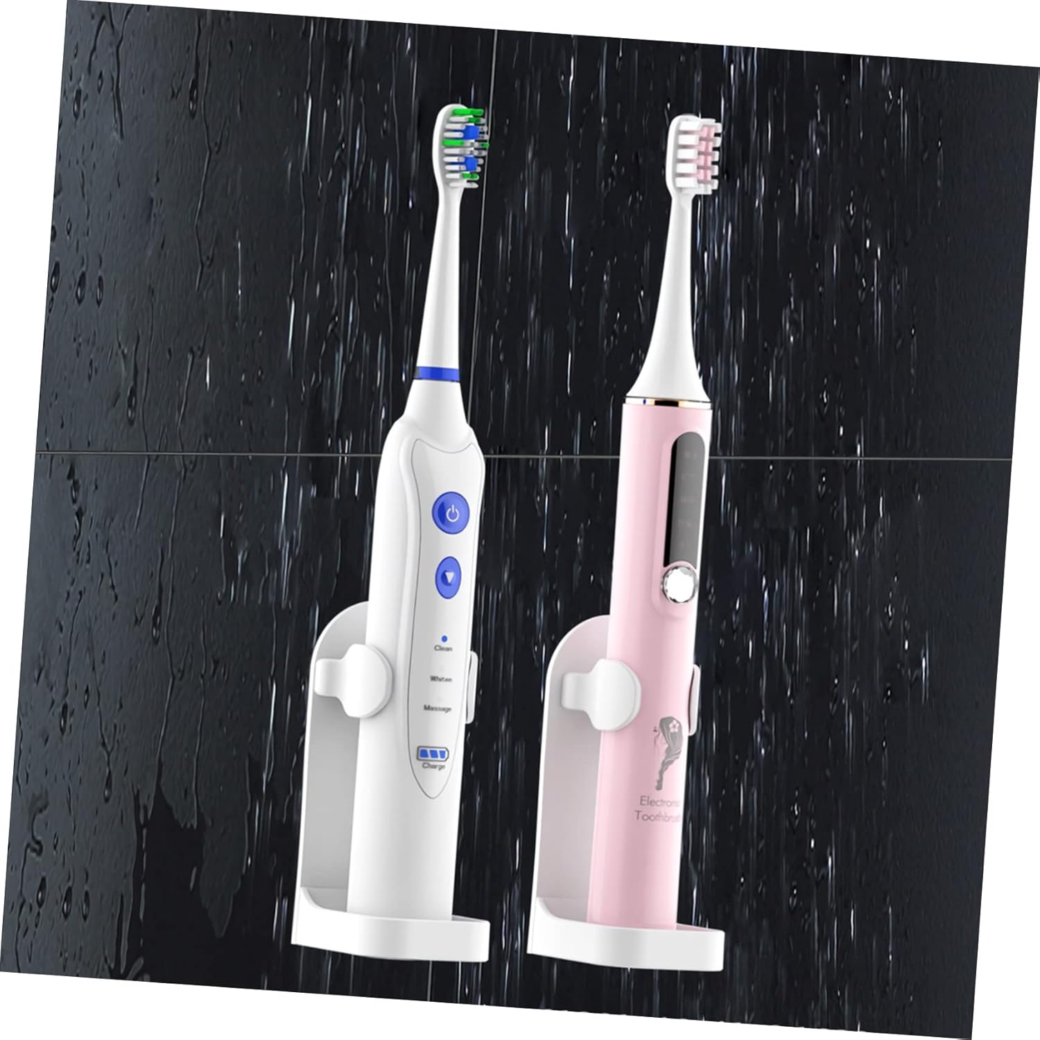 Healifty Wall Mounted Electric Toothbrush Holder with Adjustable Clamps
