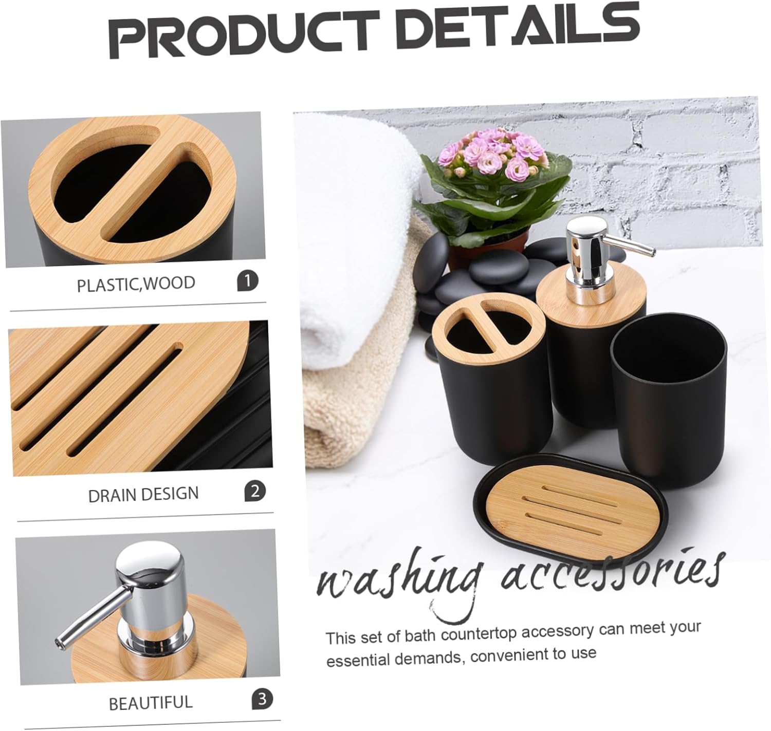 Luxshiny 4-Piece Bathroom Set