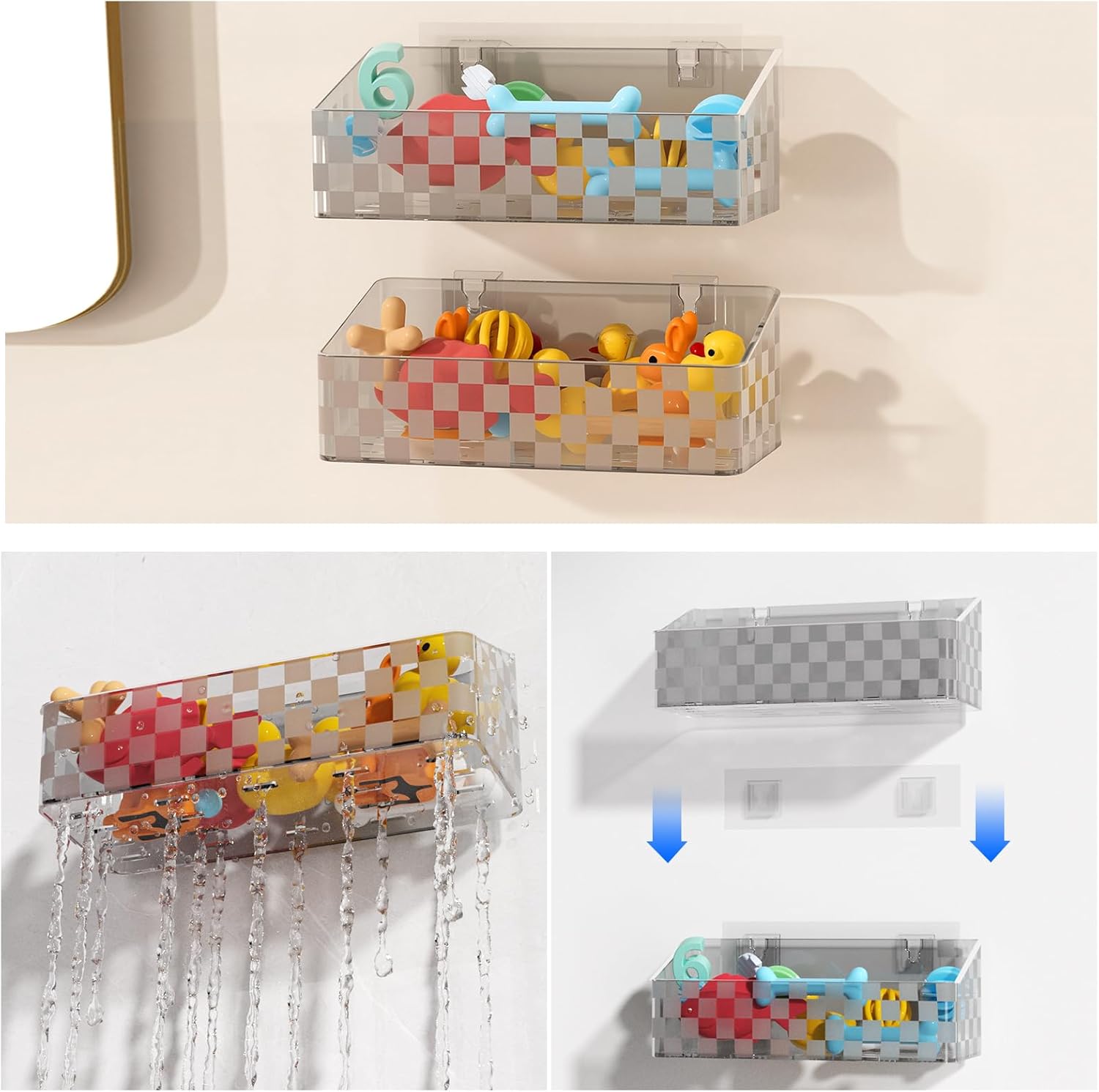 Natheeph 2 Pack Bath Toy Storage Holder