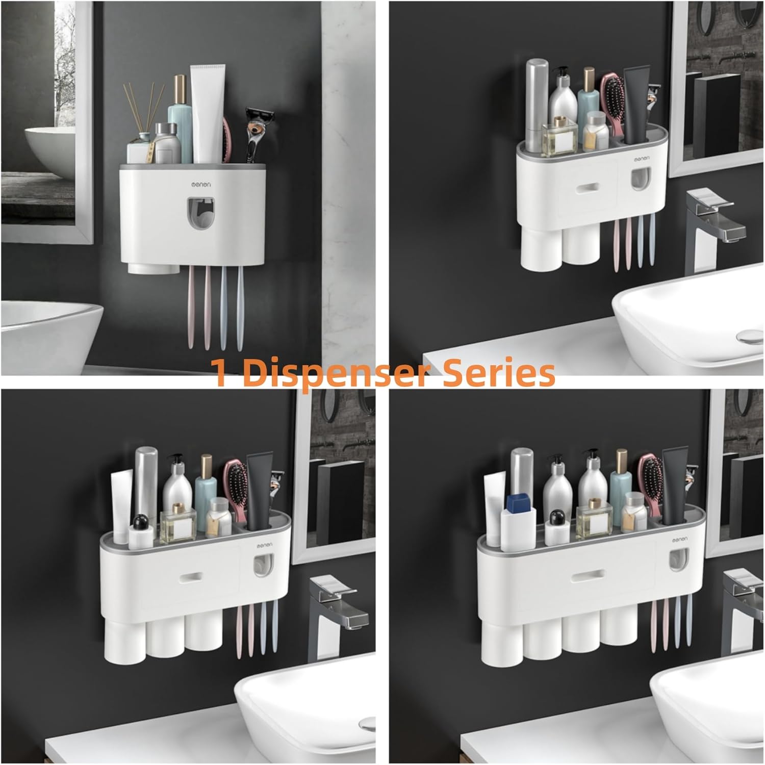 No-Drill Wall-Mounted Toothbrush Holder