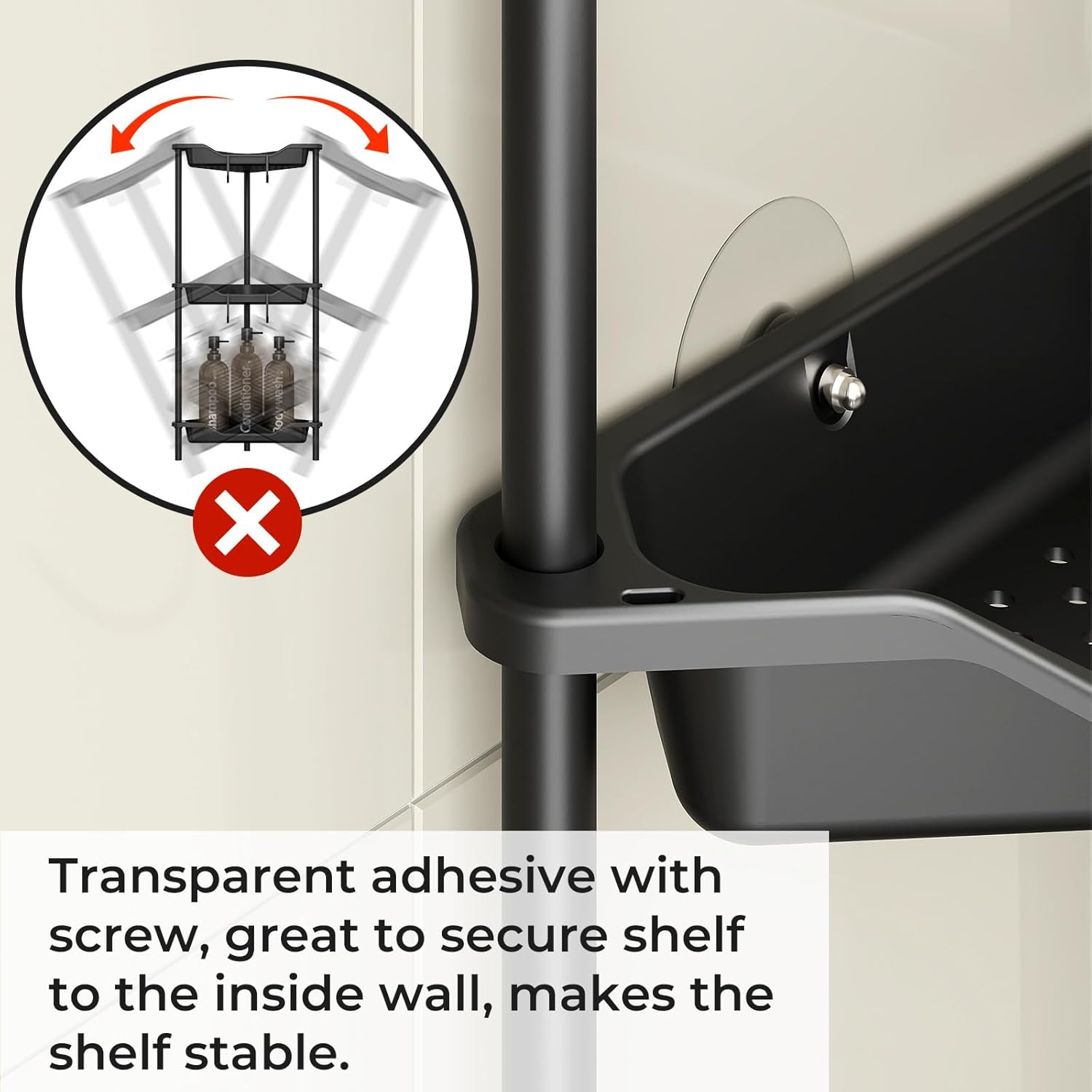 ODesign 5 Tier Floor Standing Corner Shower Caddy