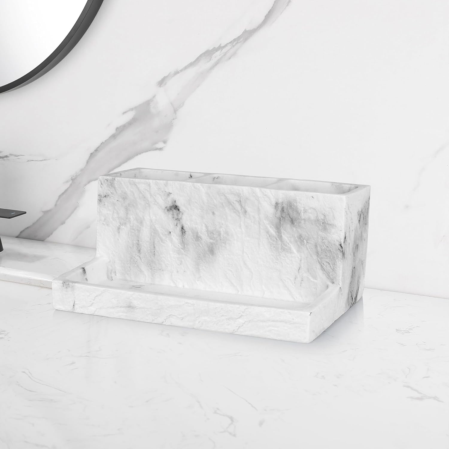 Stylish 3 Compartment Bathroom Organizer