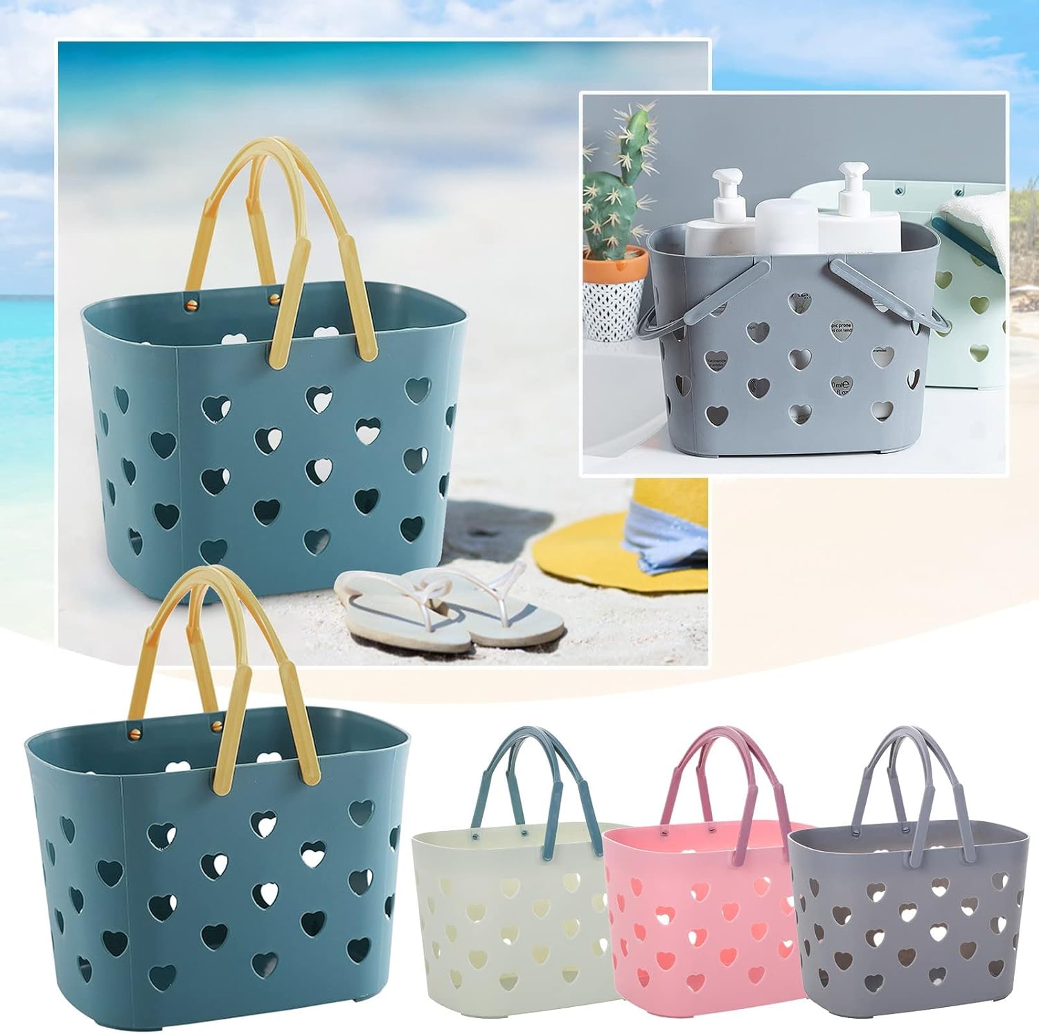Berry Basket Portable Shower Caddy Tote with Handle