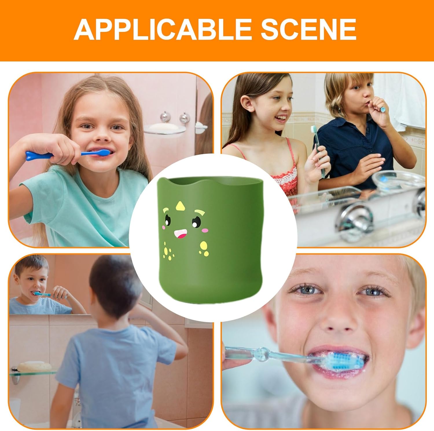 Kids Toothbrush Cup Cartoon Design Safe Fun for Children