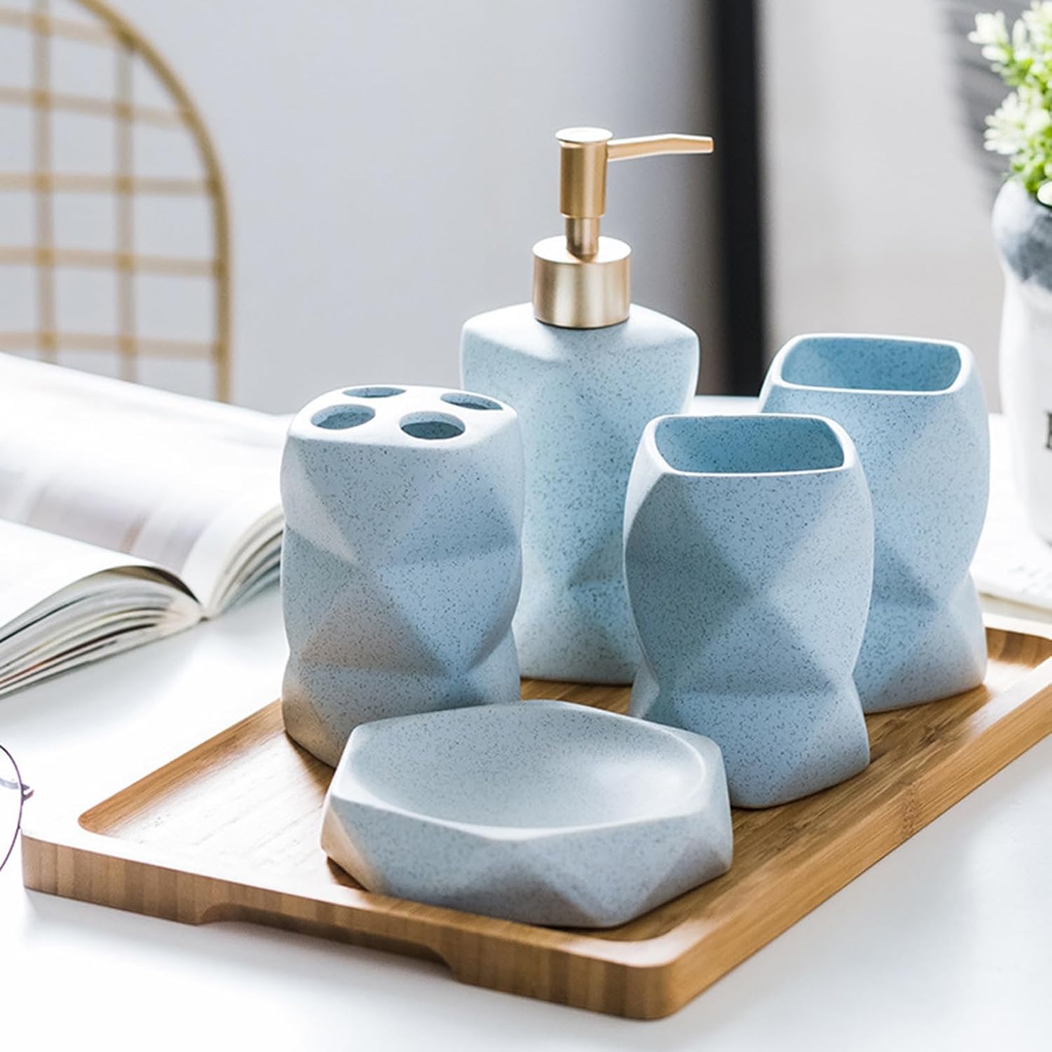 Compact Multi-Purpose Bathroom Accessory Set