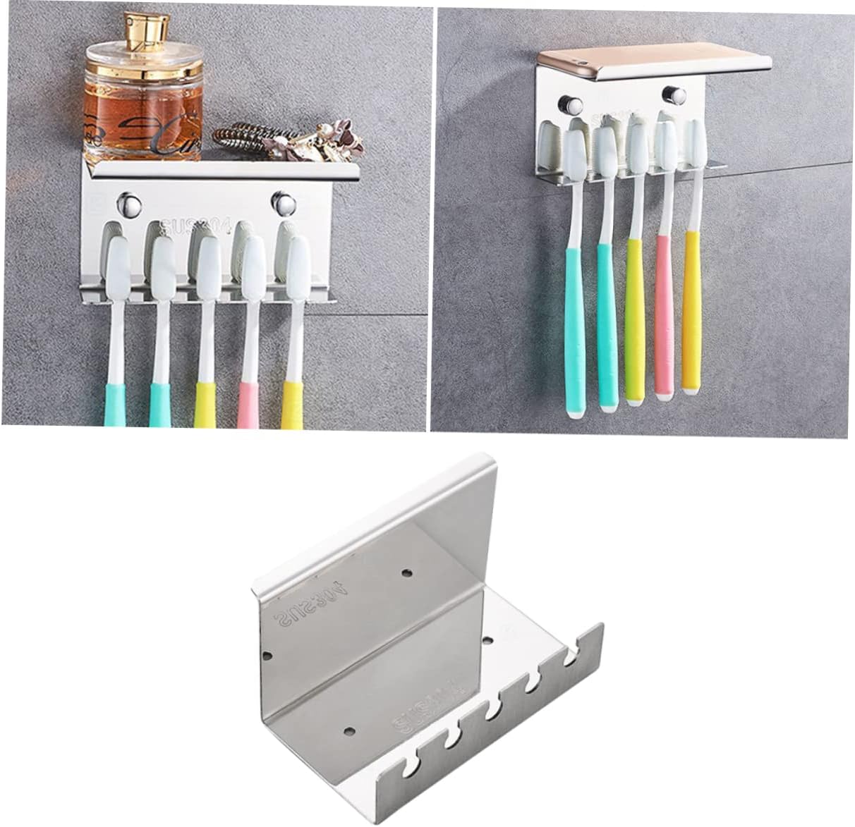 KONTONTY Wall Mounted Toothbrush Holder