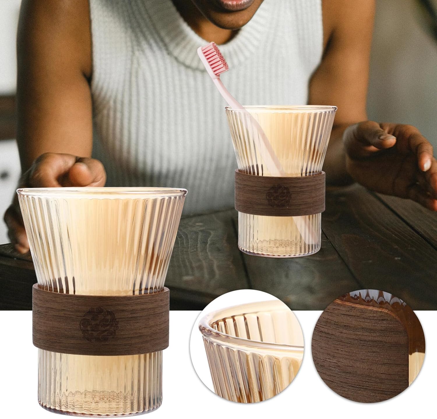 Alipis Reusable Glass Toothbrush Mouthwash Cup - Elevate Your Hygiene Routine