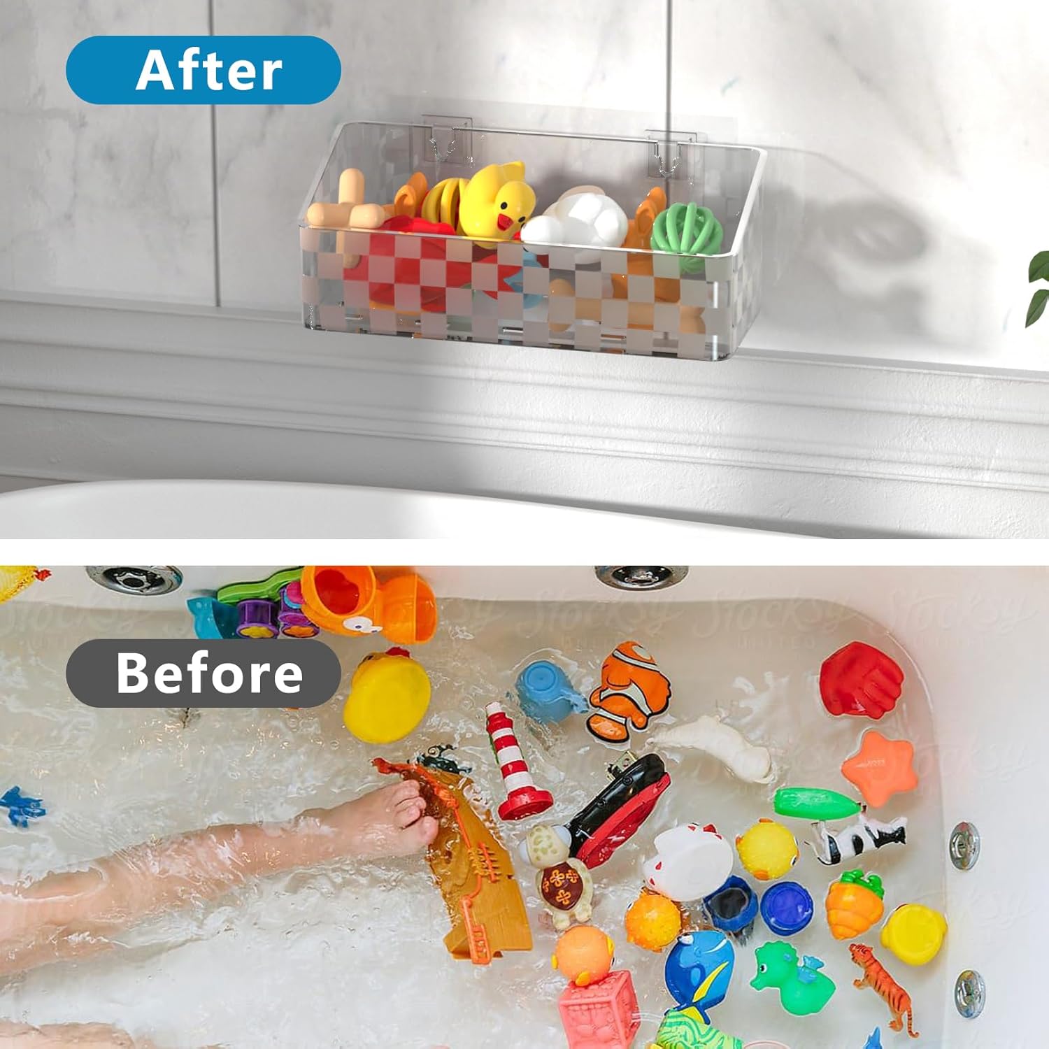 Natheeph 2 Pack Bath Toy Storage Holder