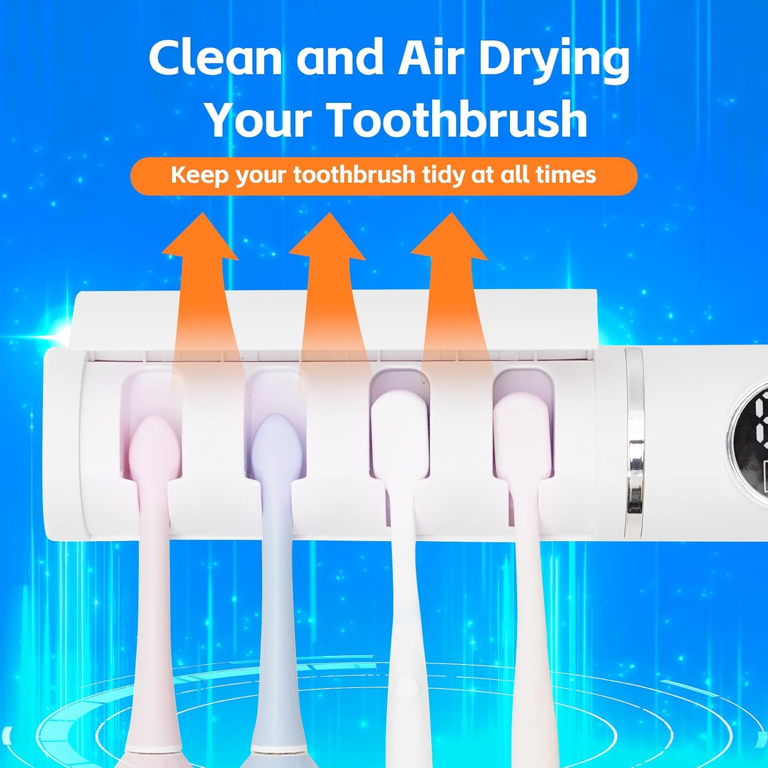 IntelliTooth - Family-Friendly Toothbrush Holder with Automatic Dispenser Modern Sleek Design