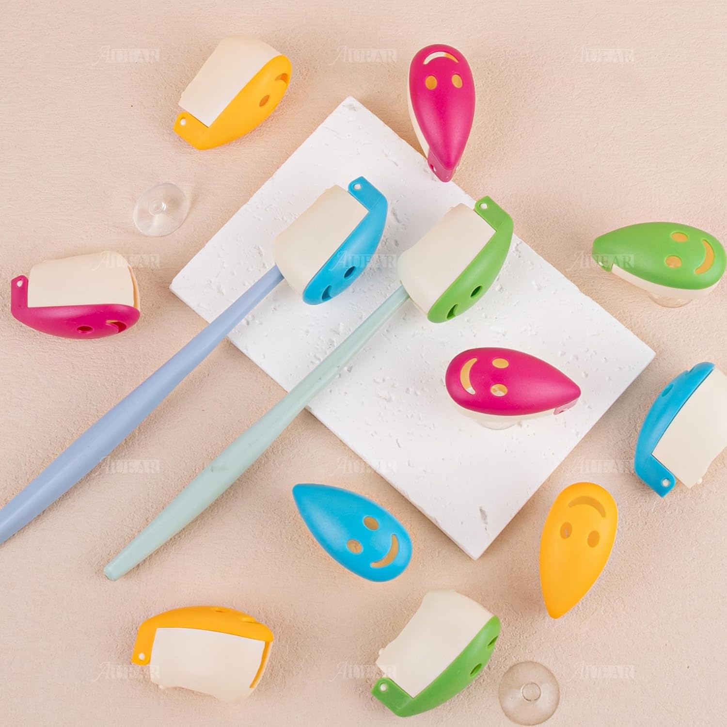 AUEAR 12 Pack Portable Toothbrush Holder Cover with Suction Cup