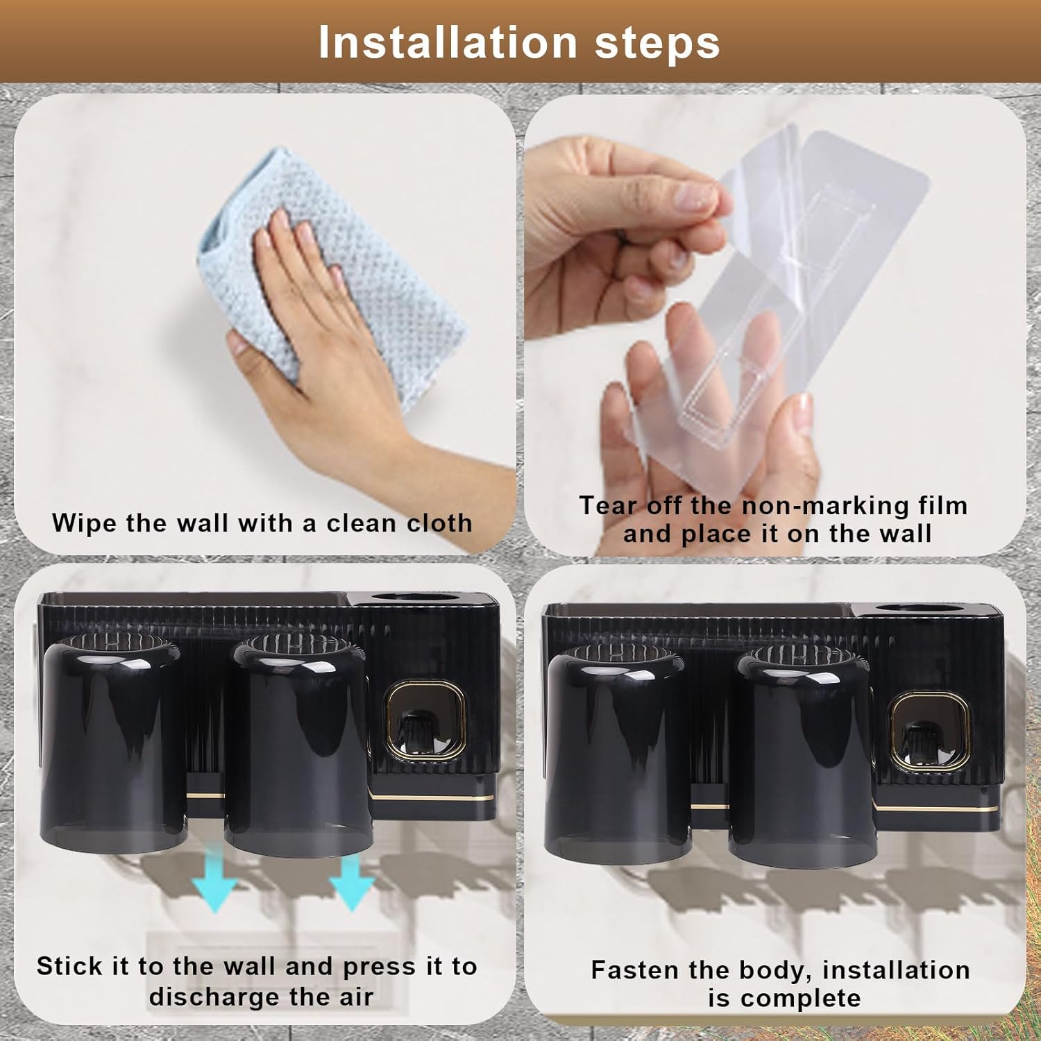 BigKingWall-Mounted Toothbrush Holder Kit