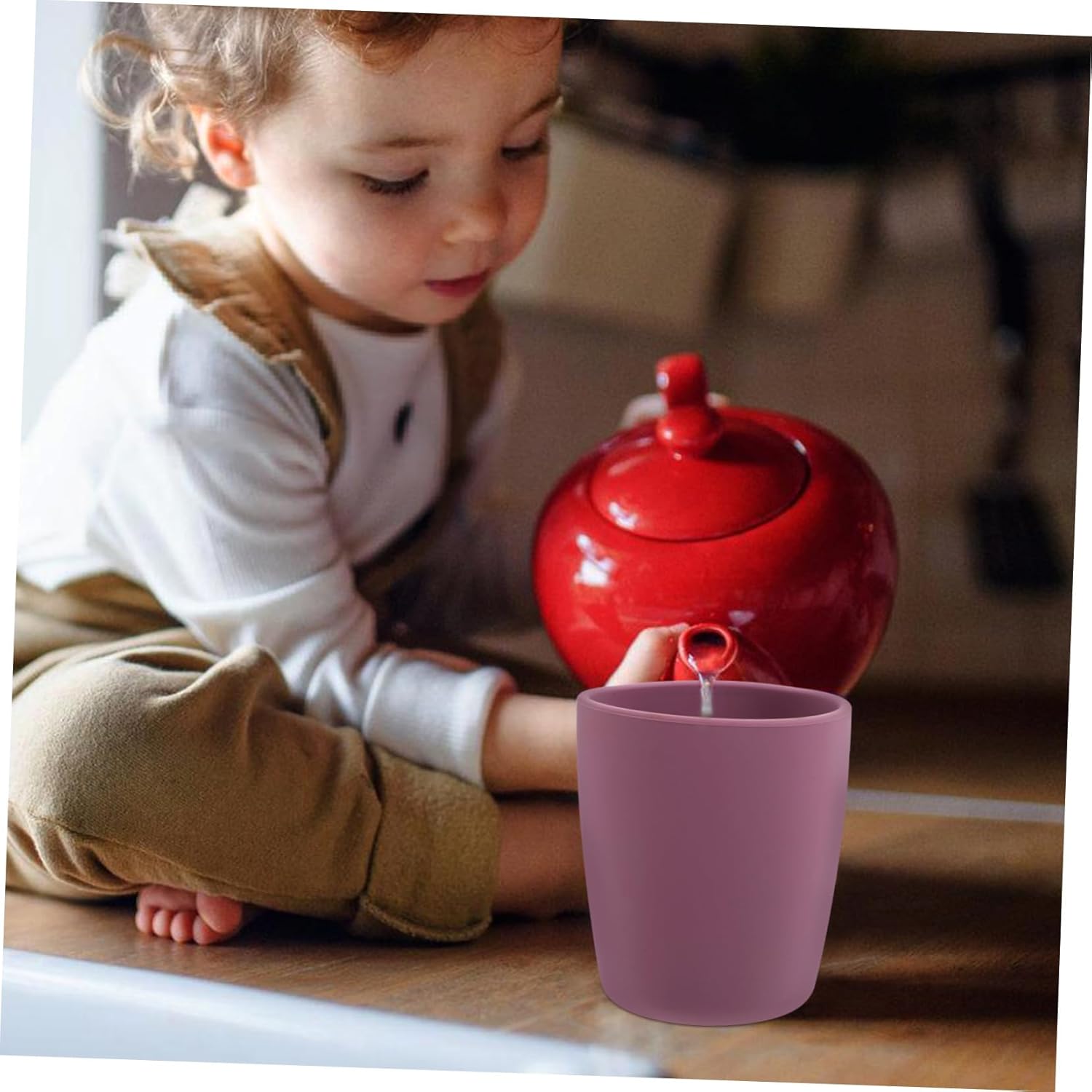 Kids Silicone Open Cup Spill-Proof Bath Toothbrush Cup
