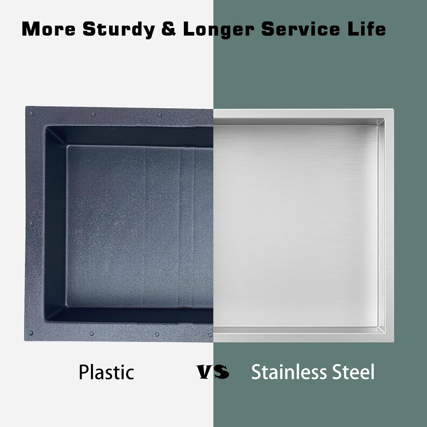 Stainless Steel Shower Niche Organizer for Space-Saving Storage