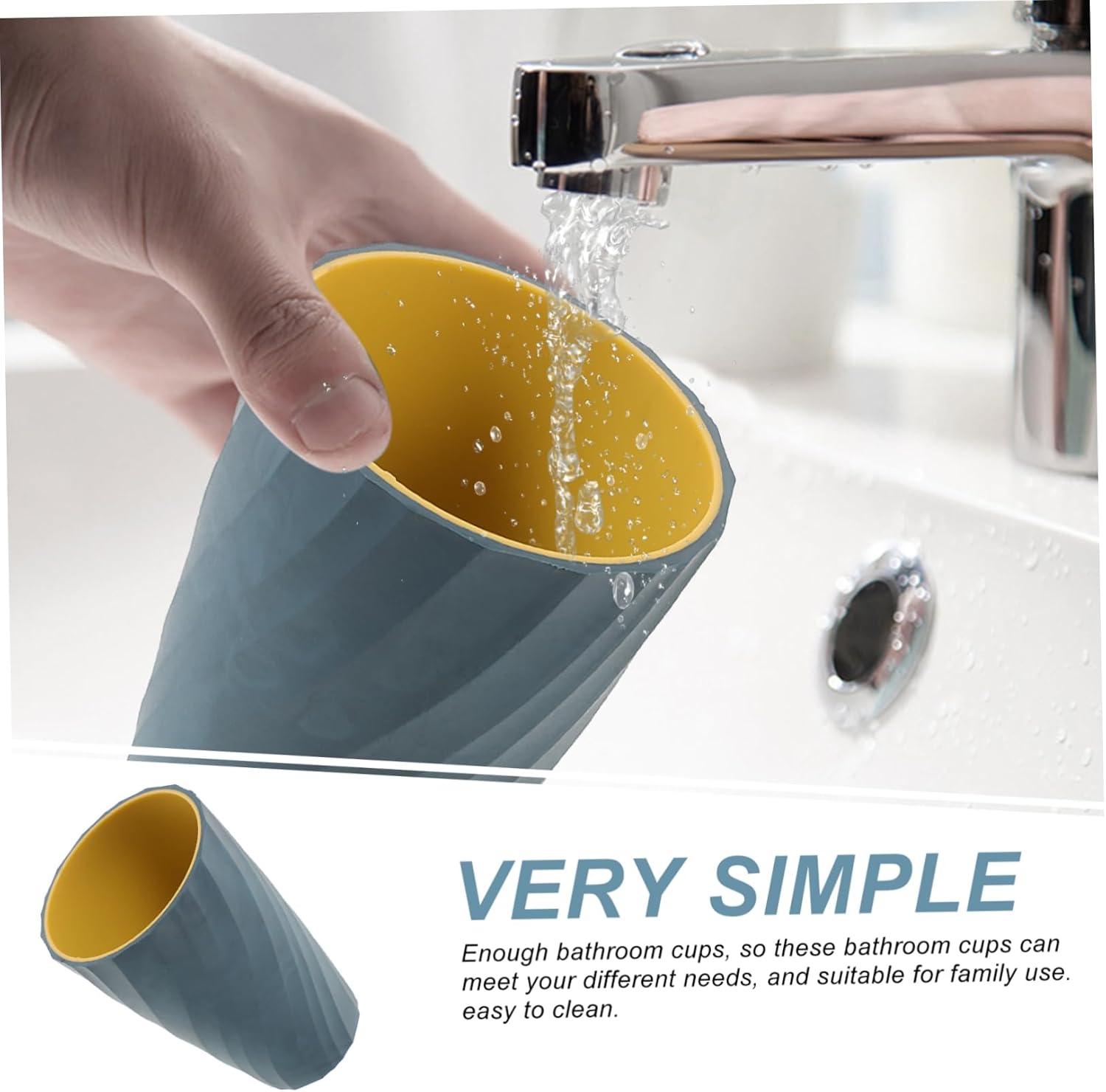 Cabilock Double-Handled Reusable Toothbrush Tumbler
